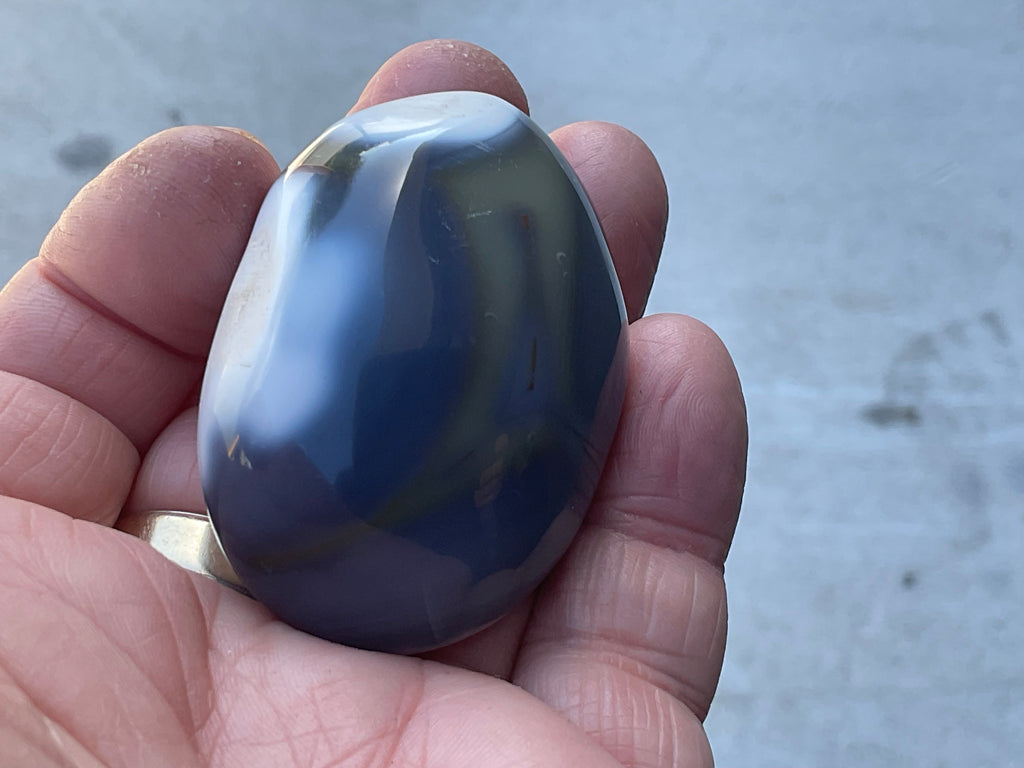 76g Orca Agate Palmstone 1B