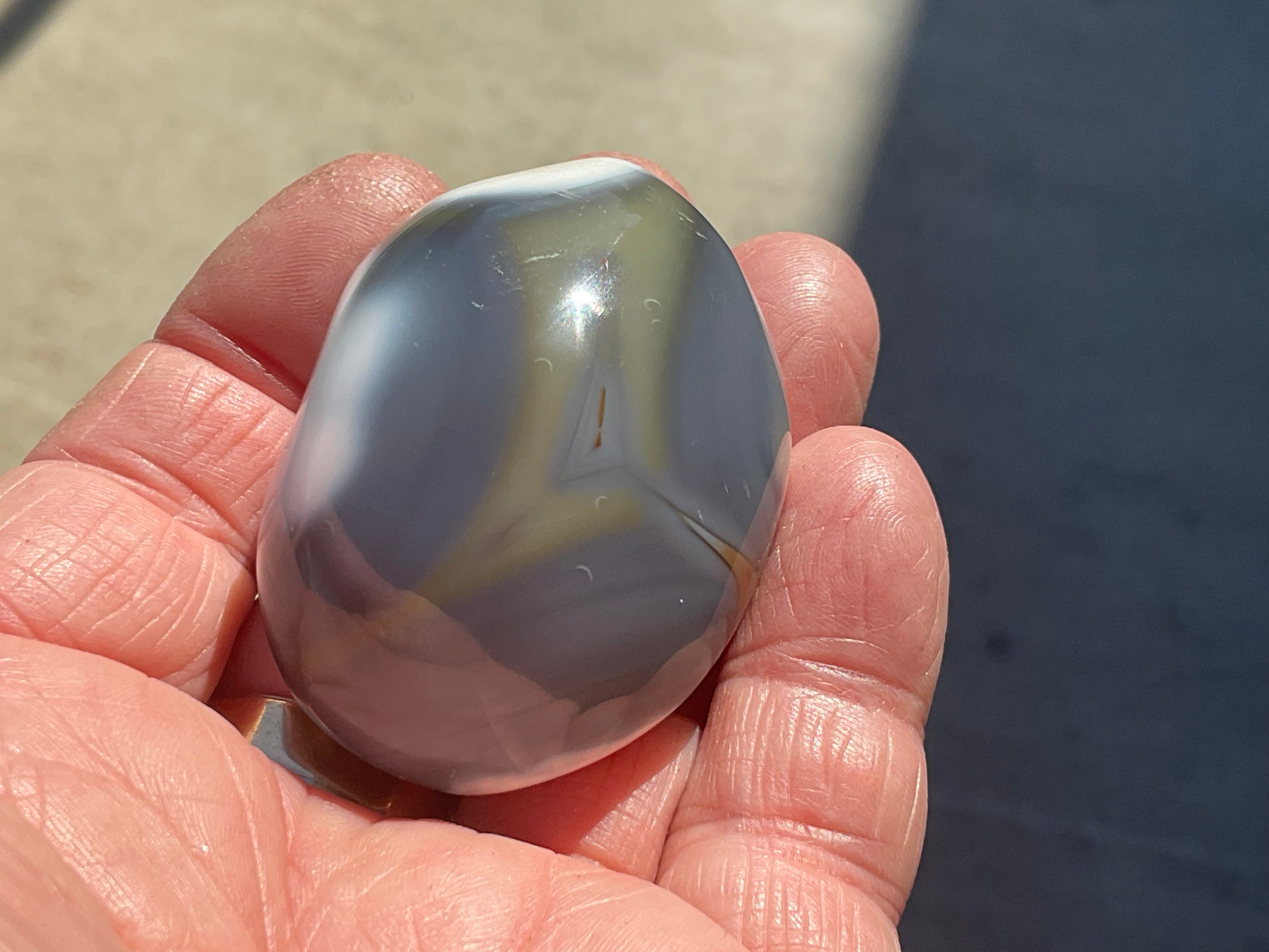 76g Orca Agate Palmstone 1B