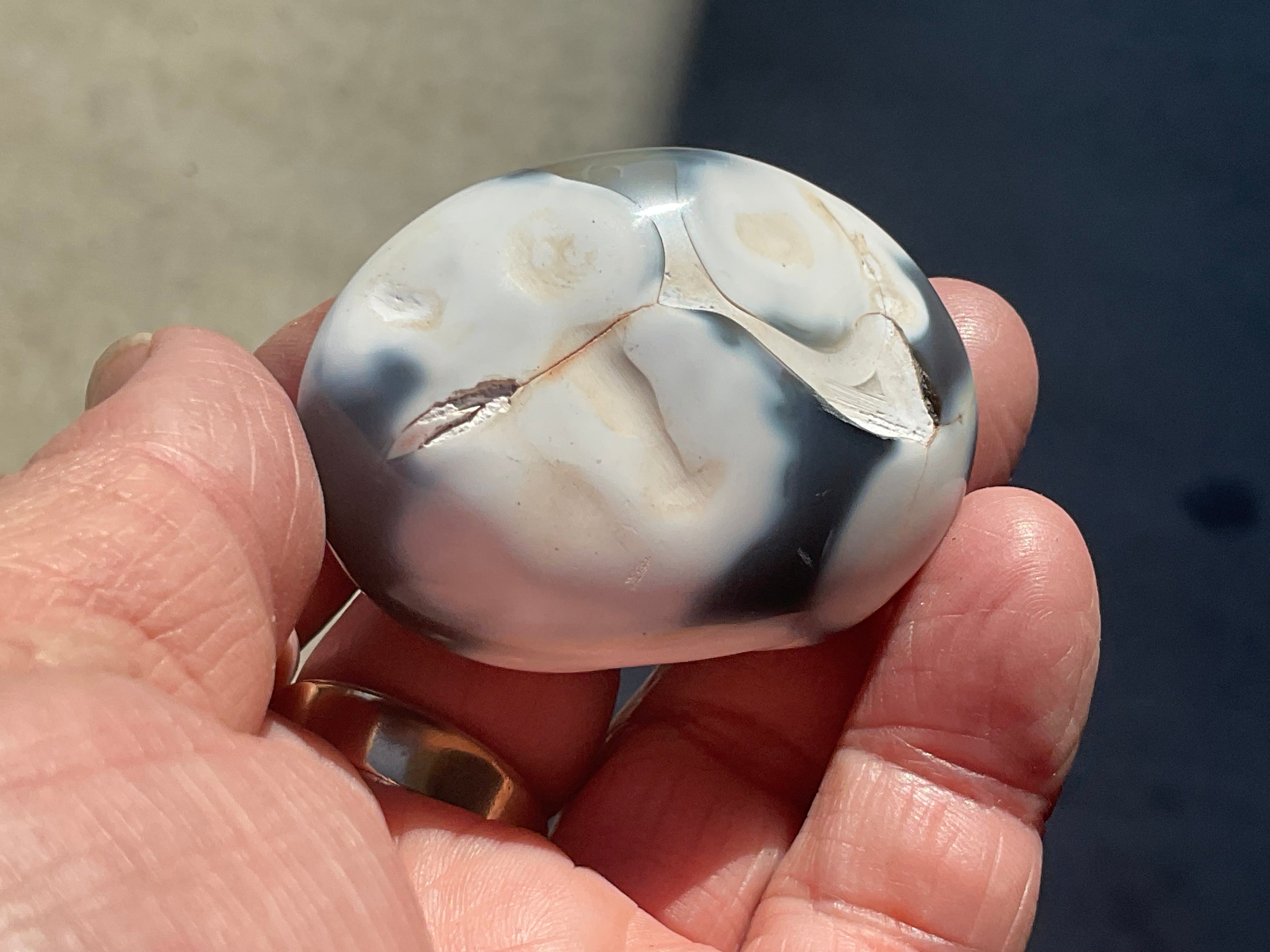 76g Orca Agate Palmstone 1B