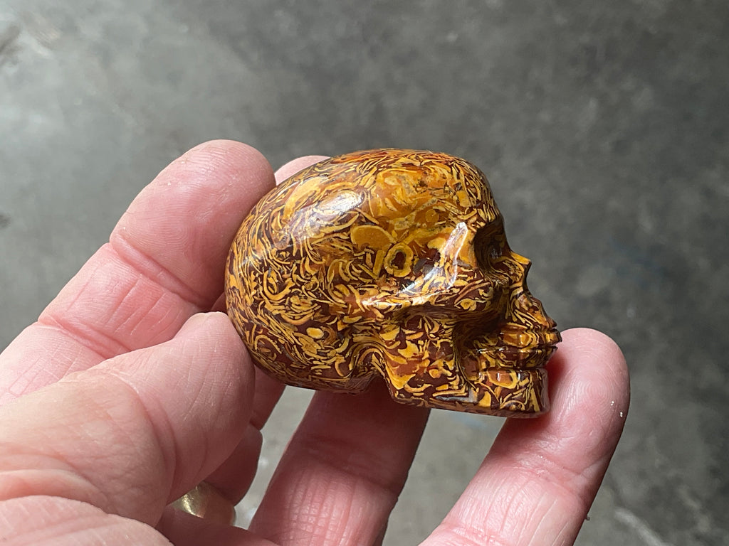 88g Calligraphy Stone Skull