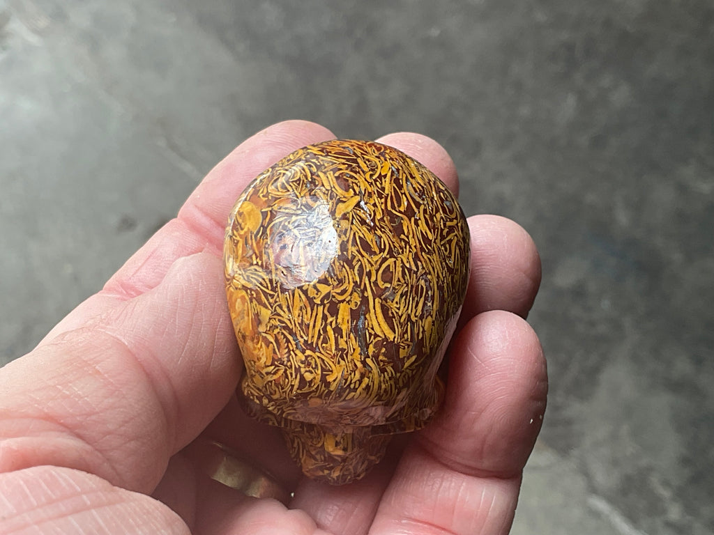 88g Calligraphy Stone Skull