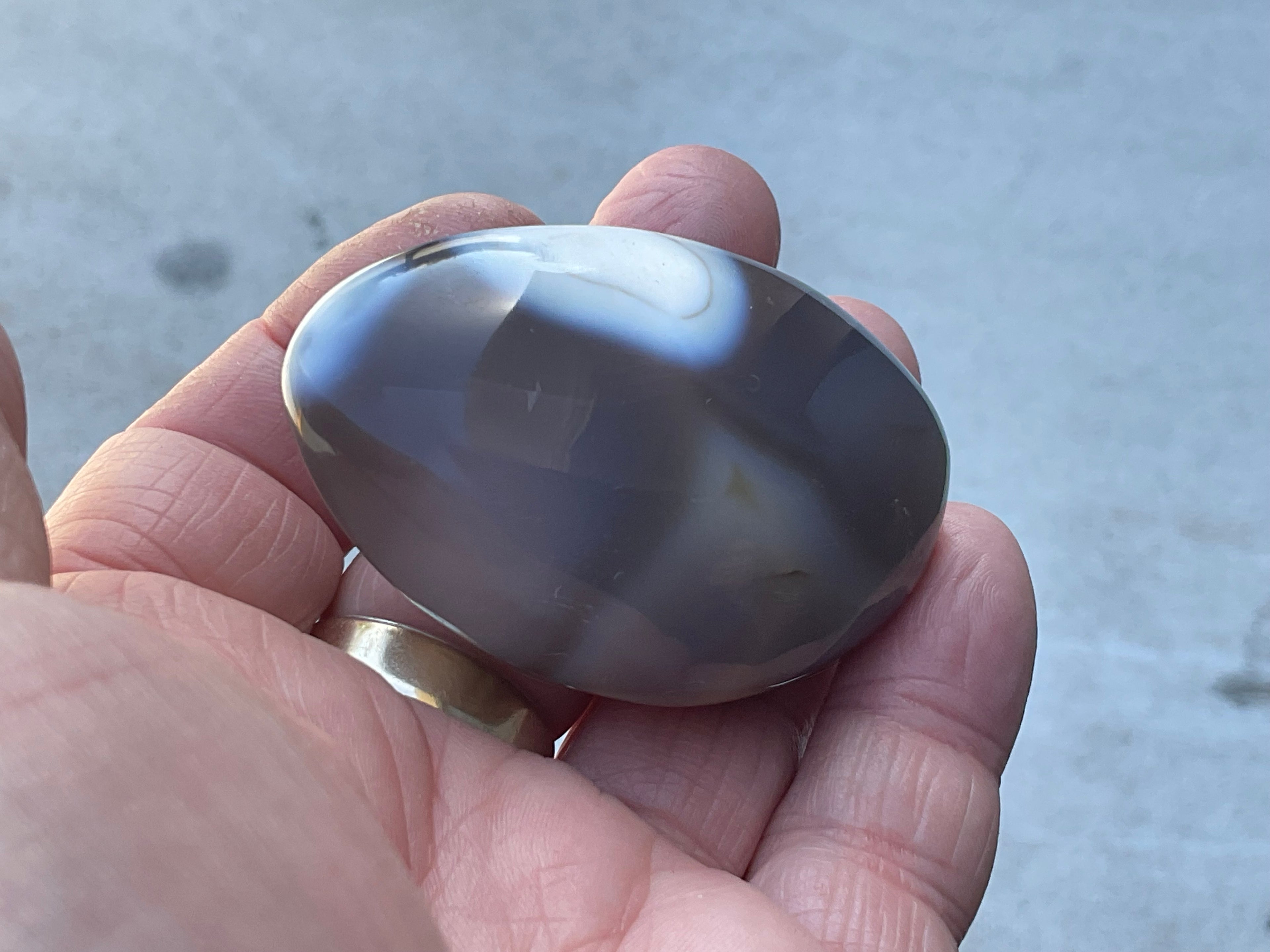 78g Orca Agate Palmstone 1C