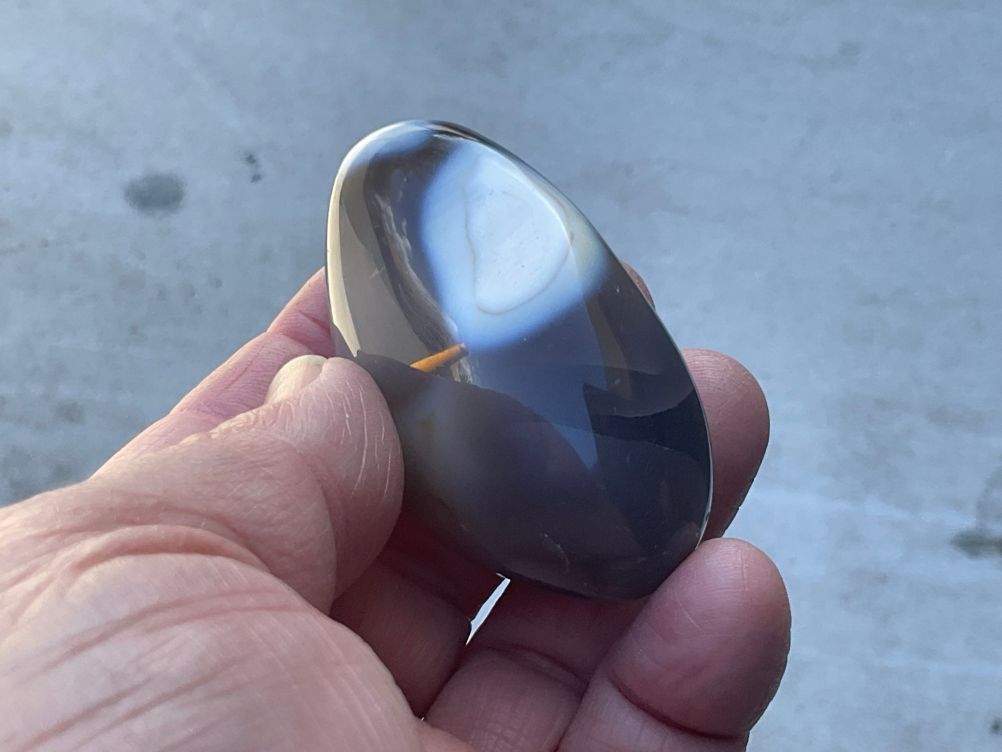 78g Orca Agate Palmstone 1C