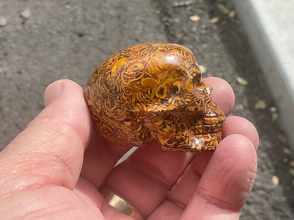 88g Calligraphy Stone Skull