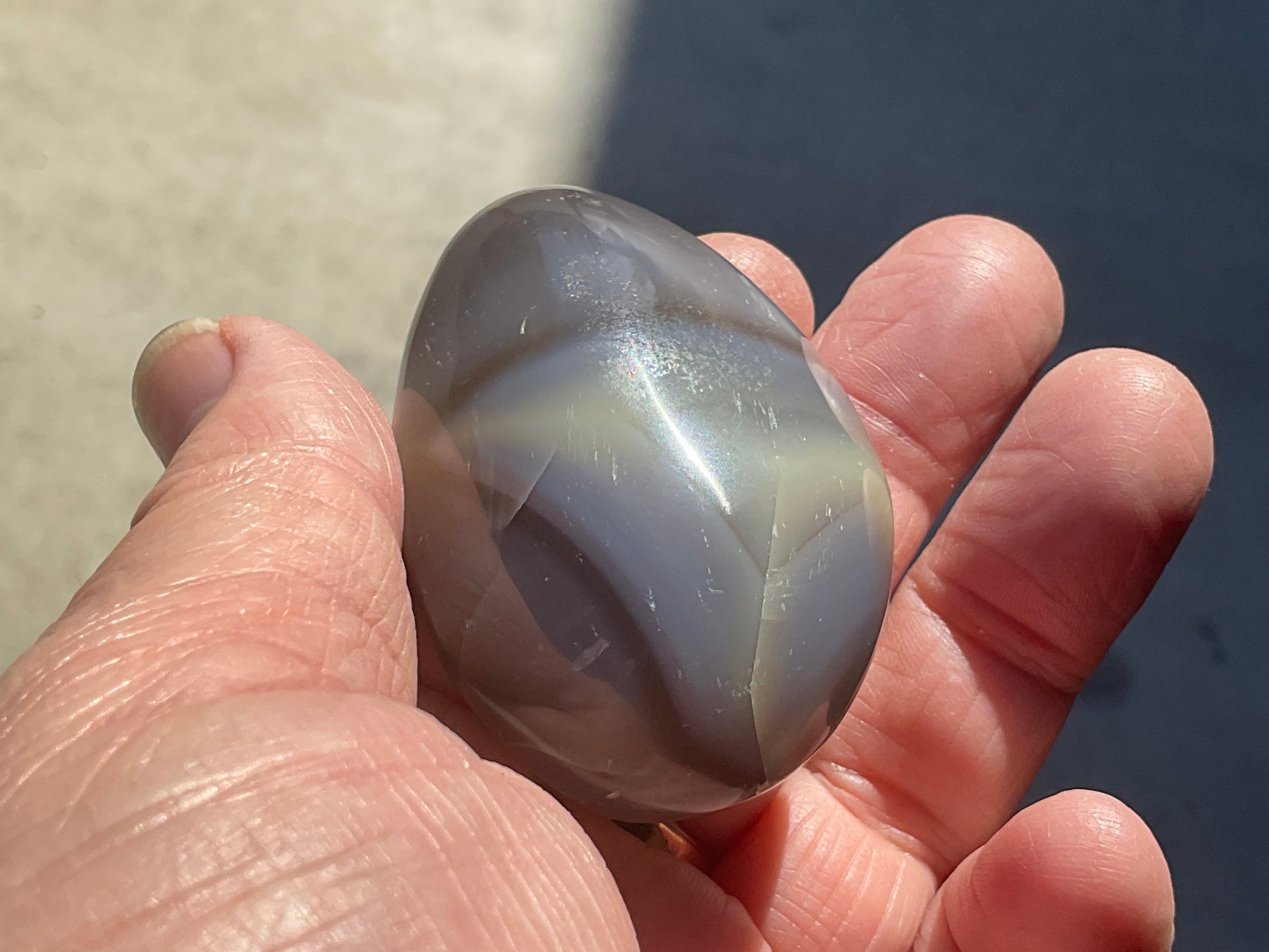 78g Orca Agate Palmstone 1C