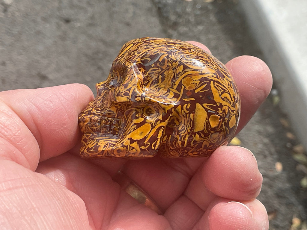 88g Calligraphy Stone Skull