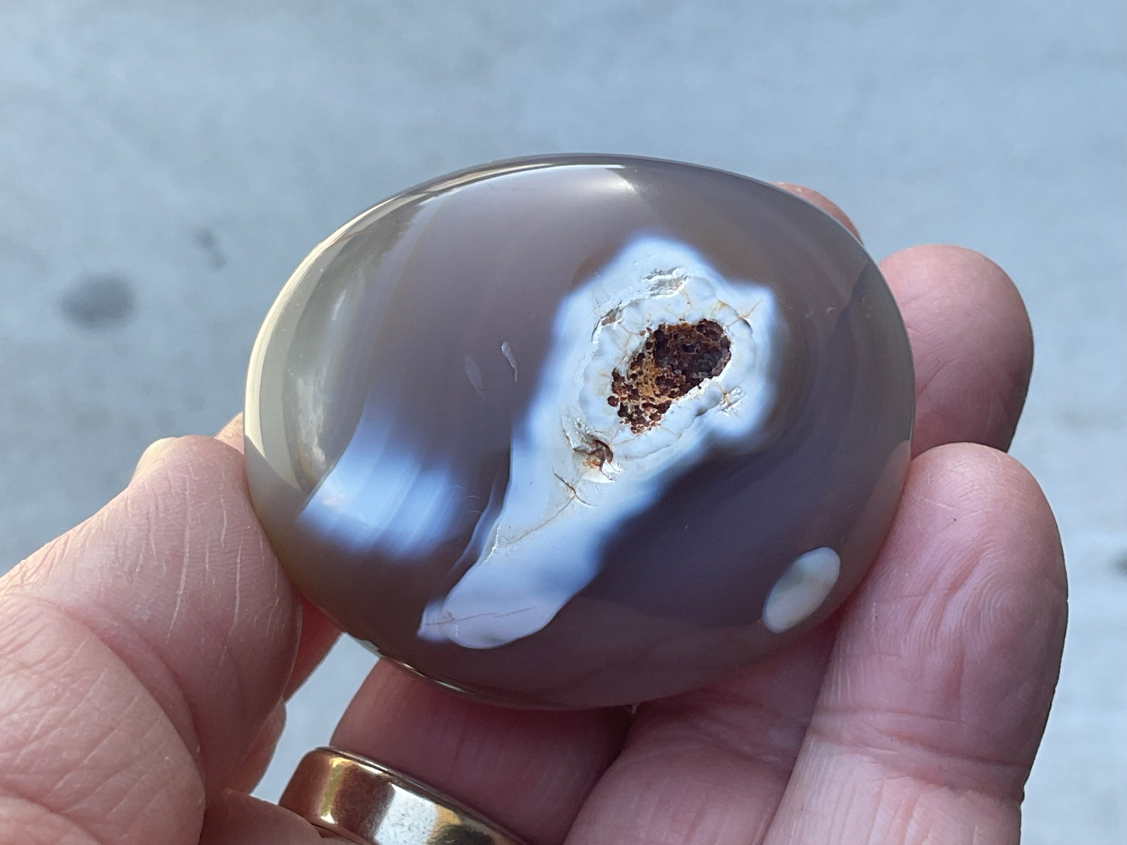 88g Orca Agate Palmstone 2C