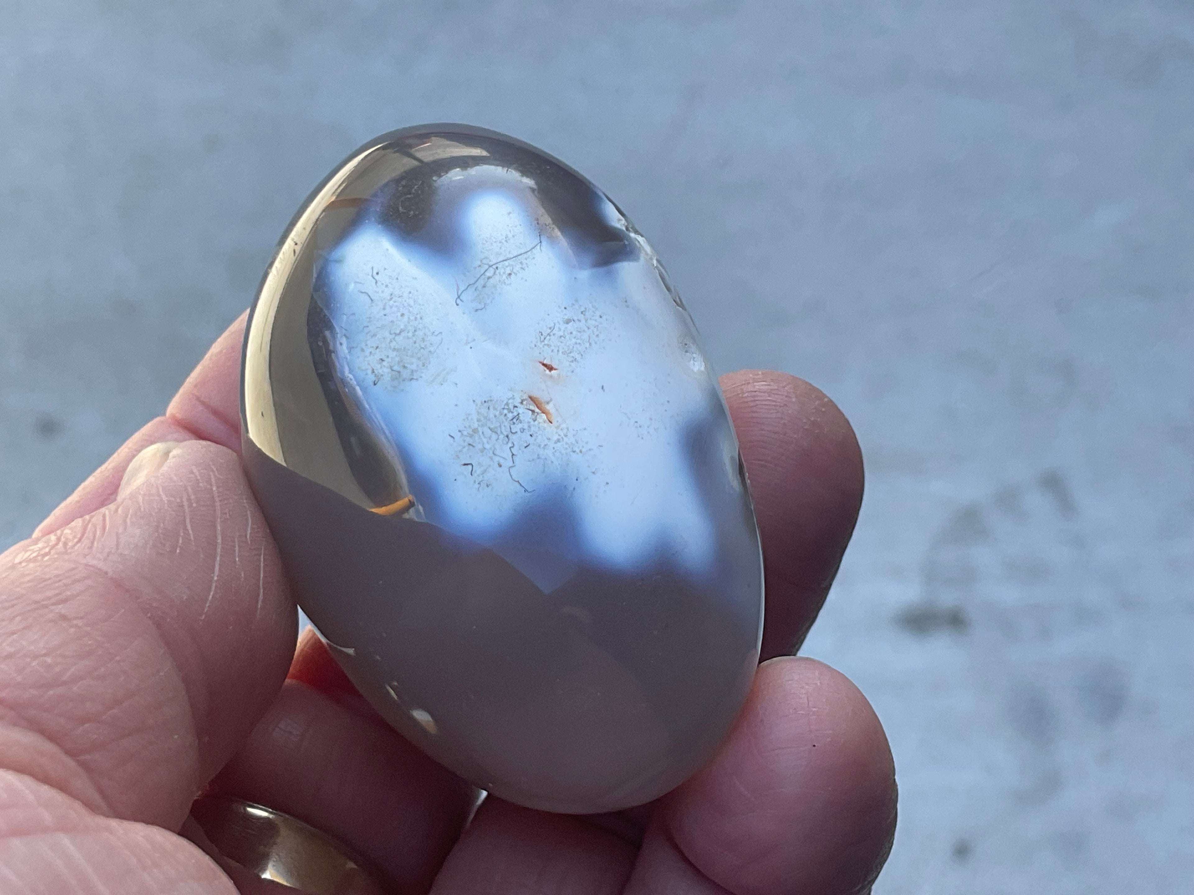 102g Orgca Agate Palmstone 3B