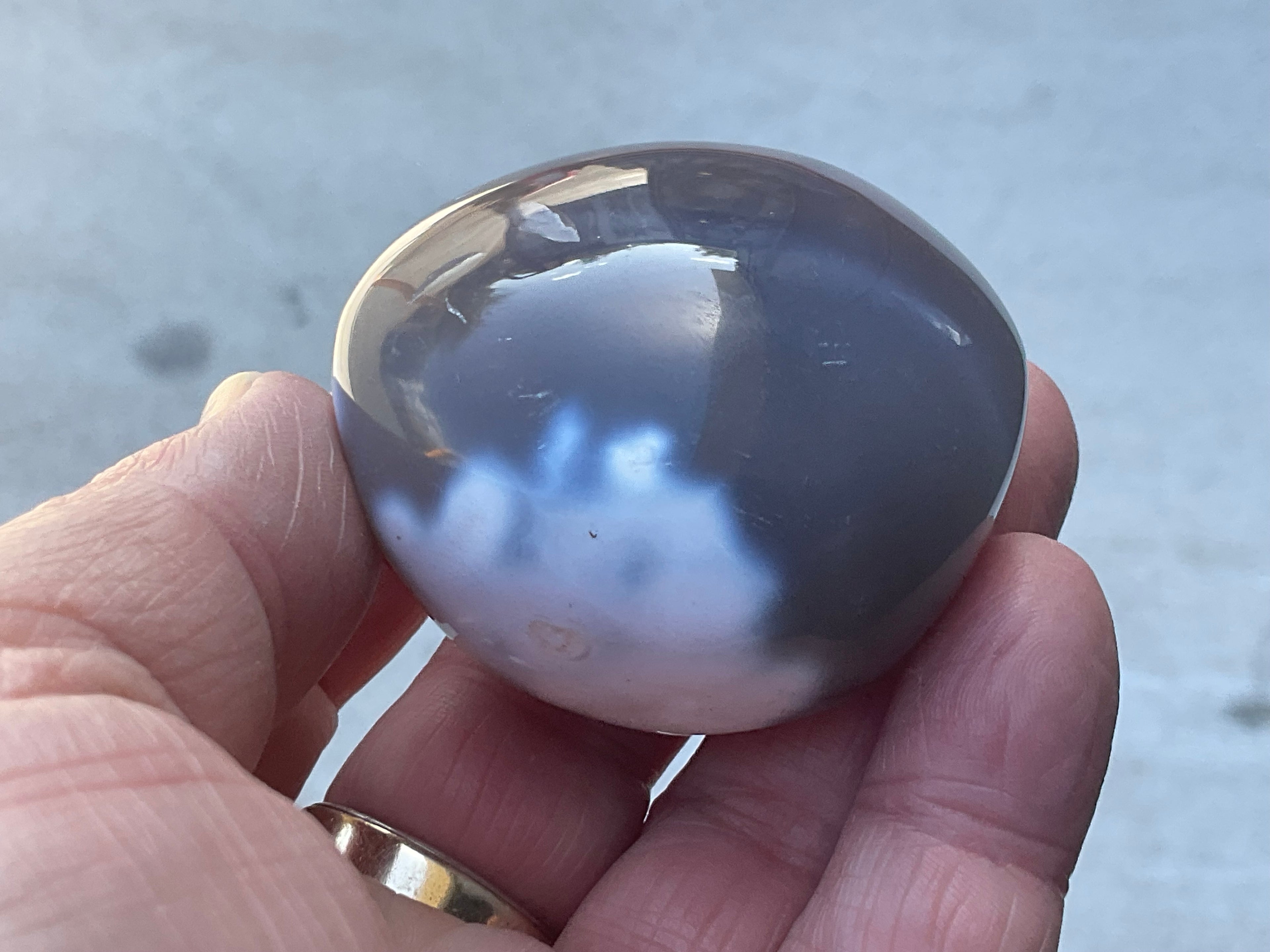 110g Orca Agate Palmstone 3C