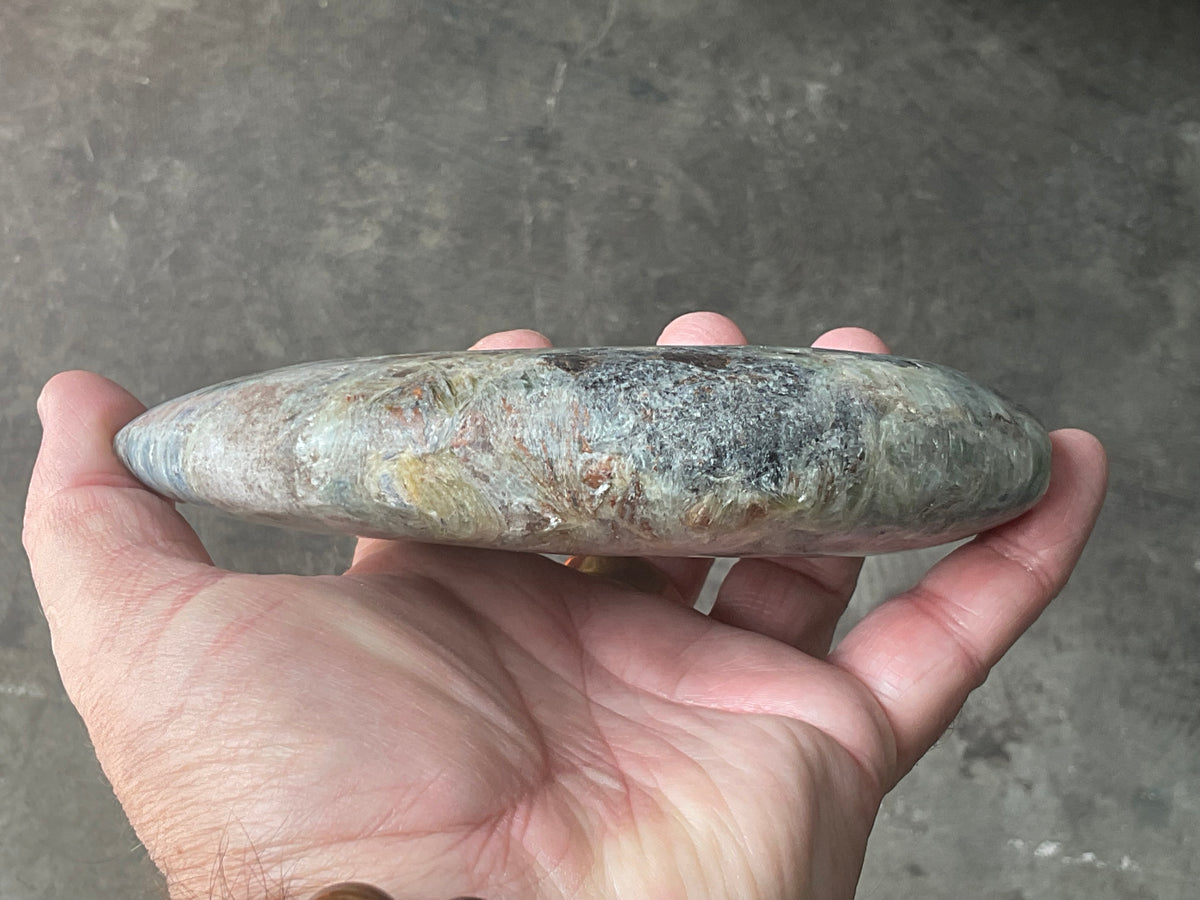 635g Polished Blue/Green Kyanite Teardrop Freeform 2C