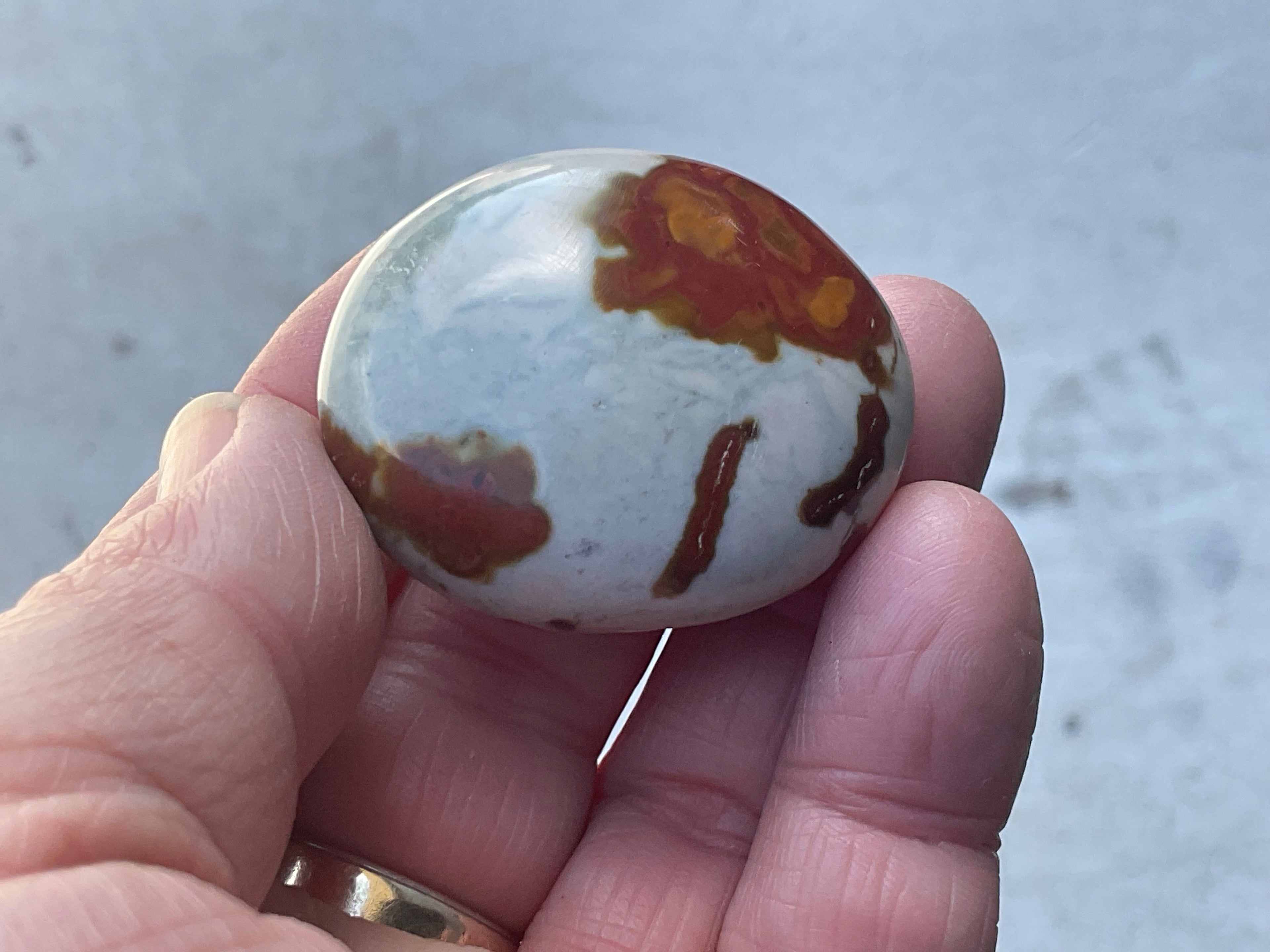 47g Polychrome Jasper Palmstone 2D