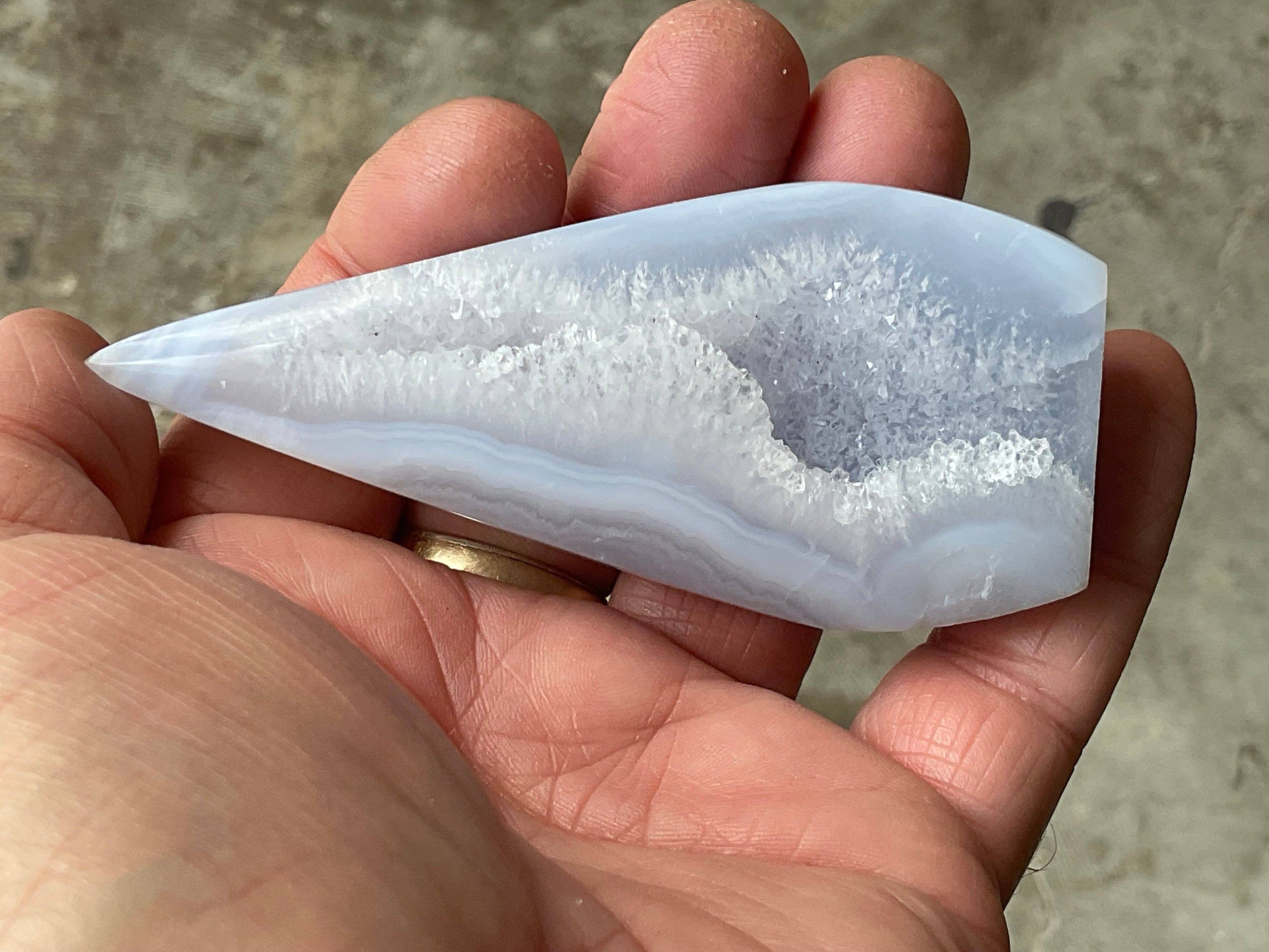 96g Blue Lace Agate Freeform 3A