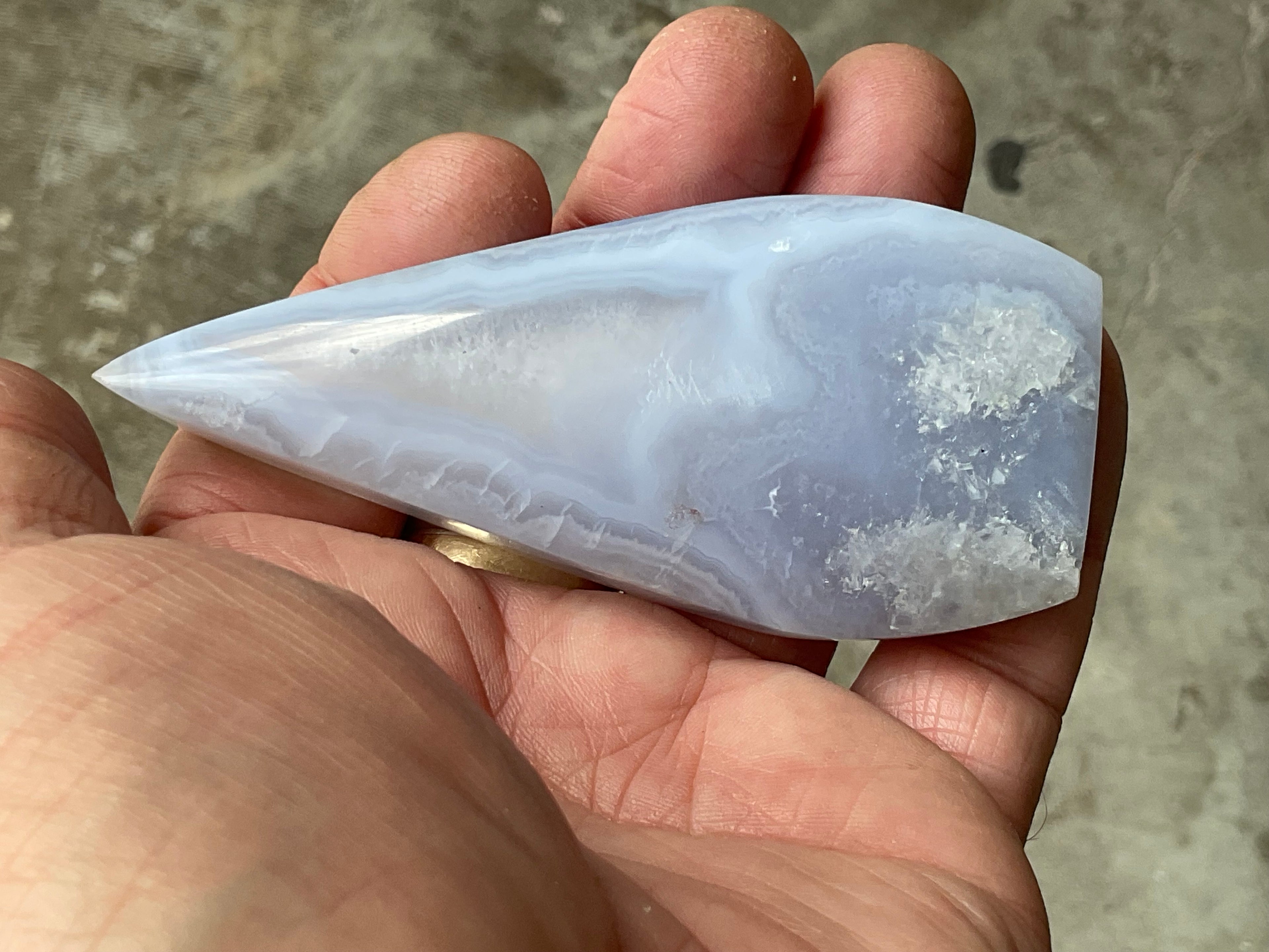 96g Blue Lace Agate Freeform 3A