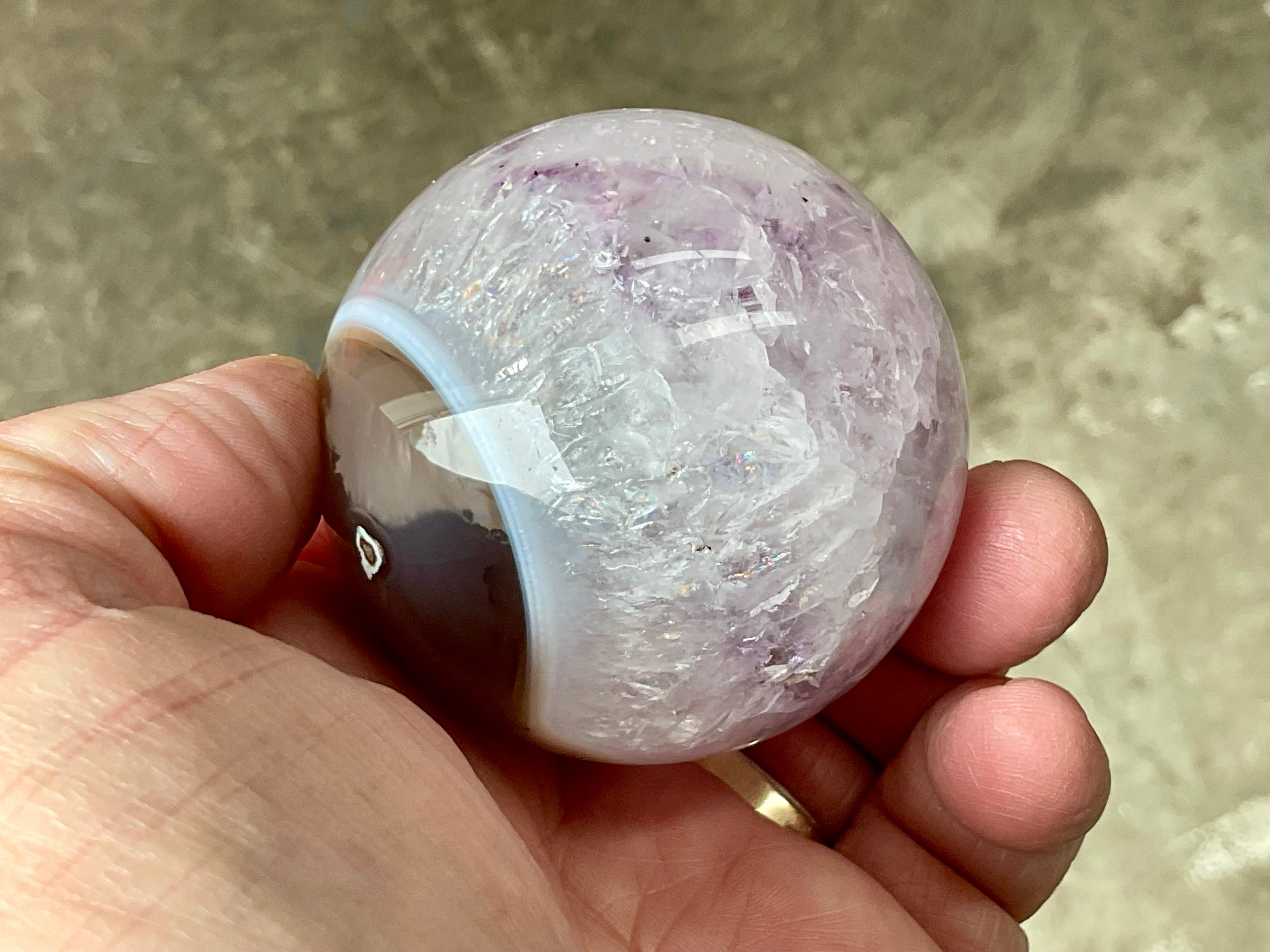 272g Amethyst/Agate Sphere A