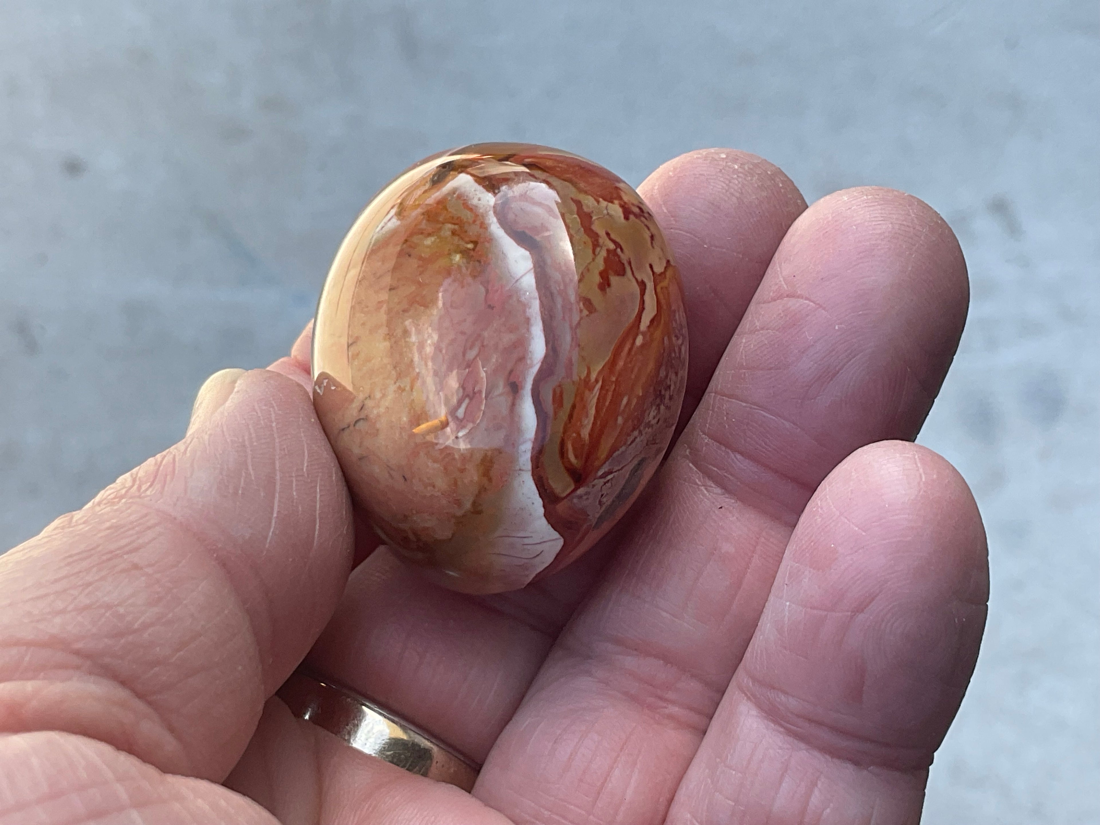 45g Polychrome Jasper Palmstone 3D