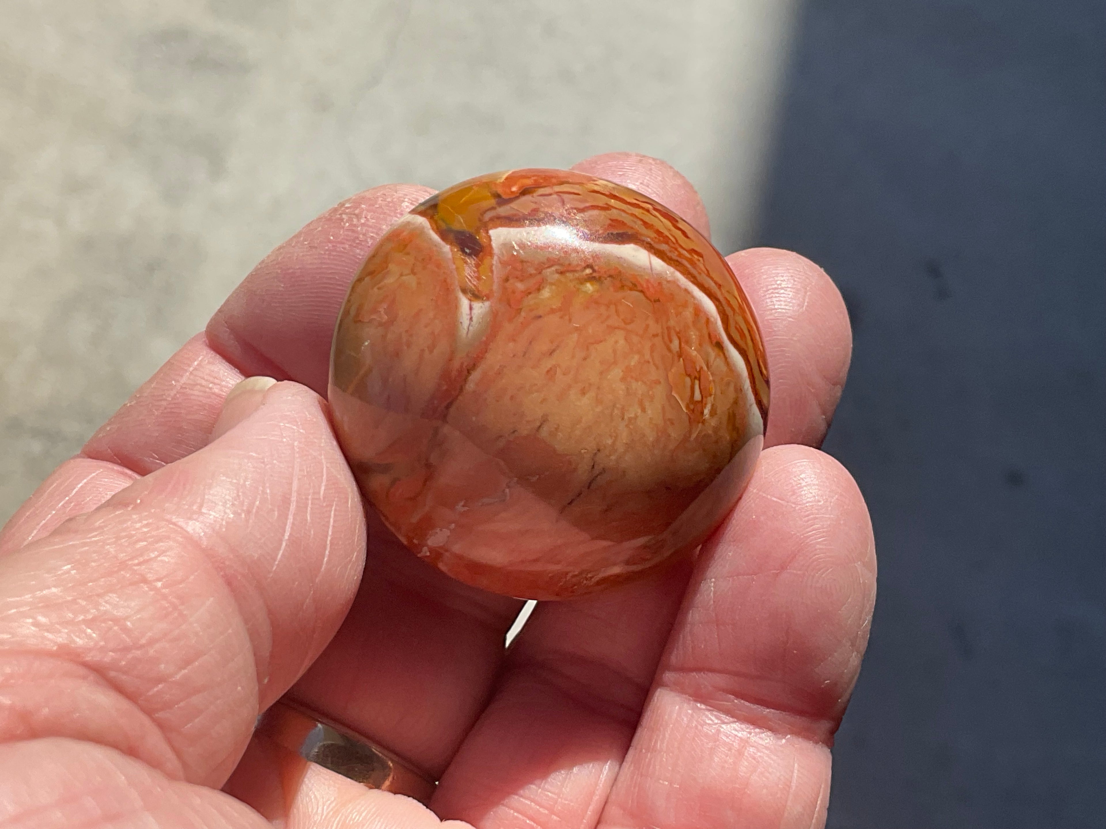 45g Polychrome Jasper Palmstone 3D