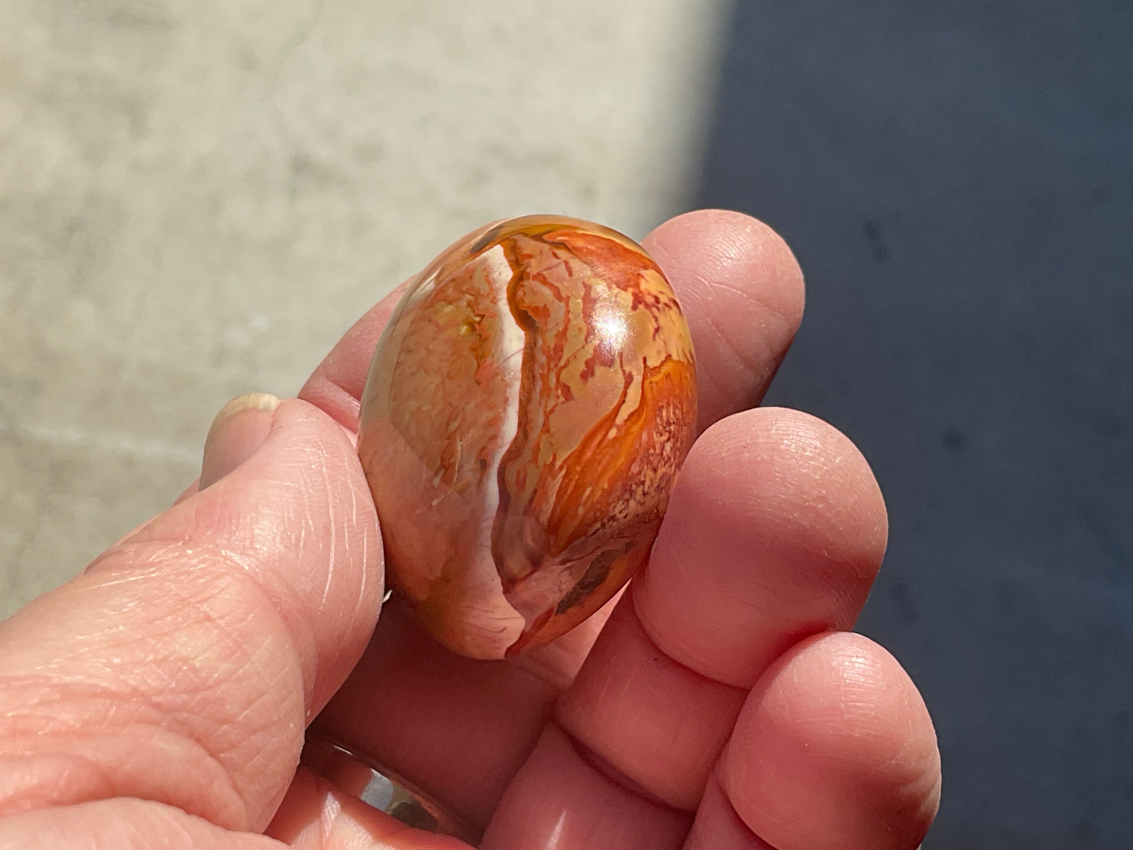 45g Polychrome Jasper Palmstone 3D