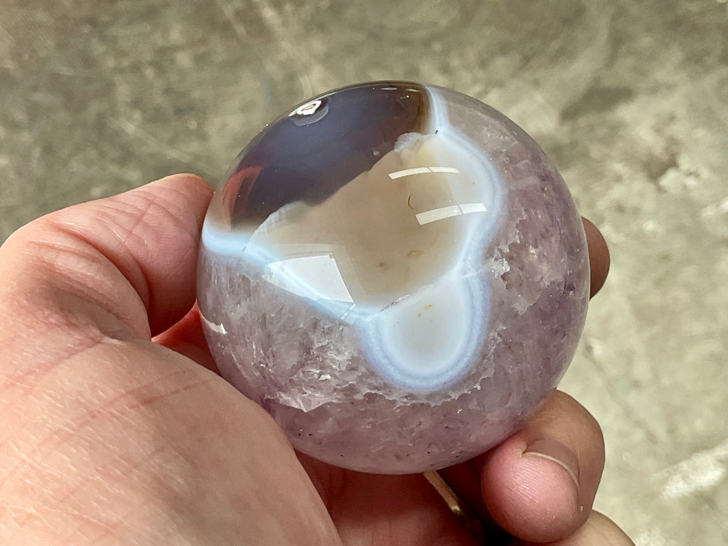 272g Amethyst/Agate Sphere A