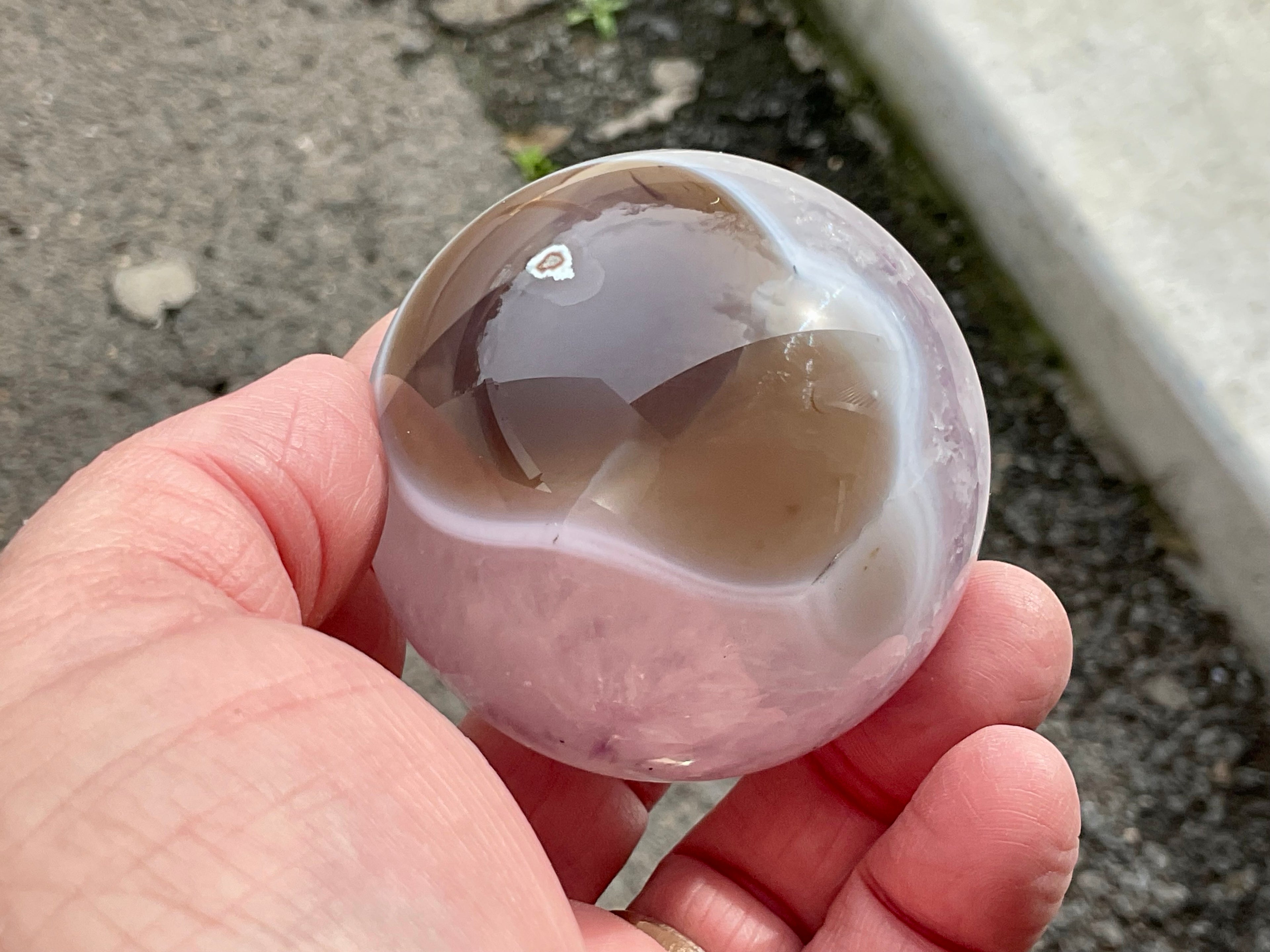 272g Amethyst/Agate Sphere A