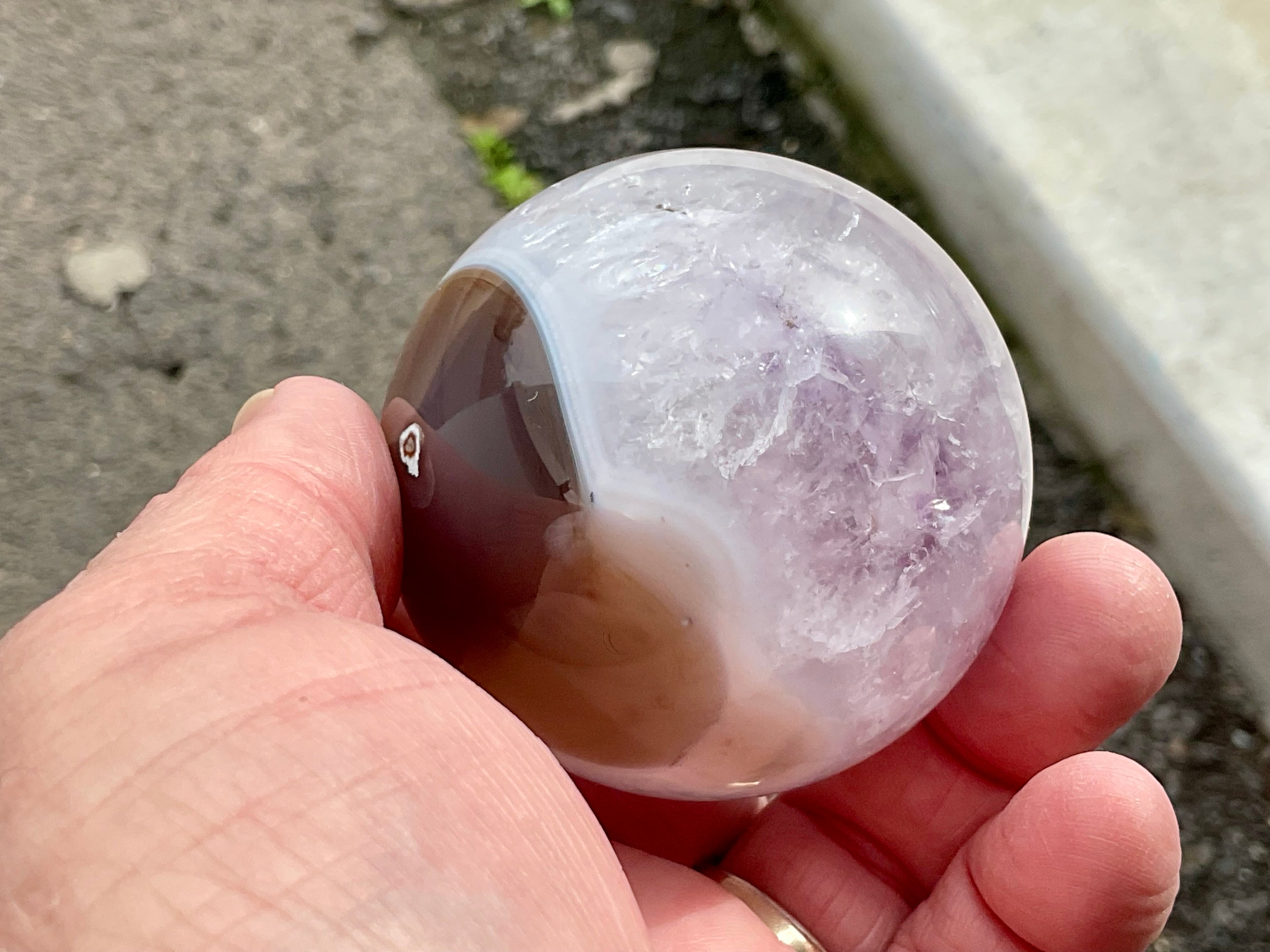 272g Amethyst/Agate Sphere A