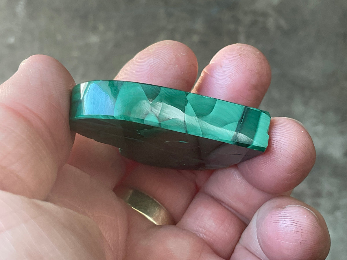 48g Polished Malachite Heart 4C