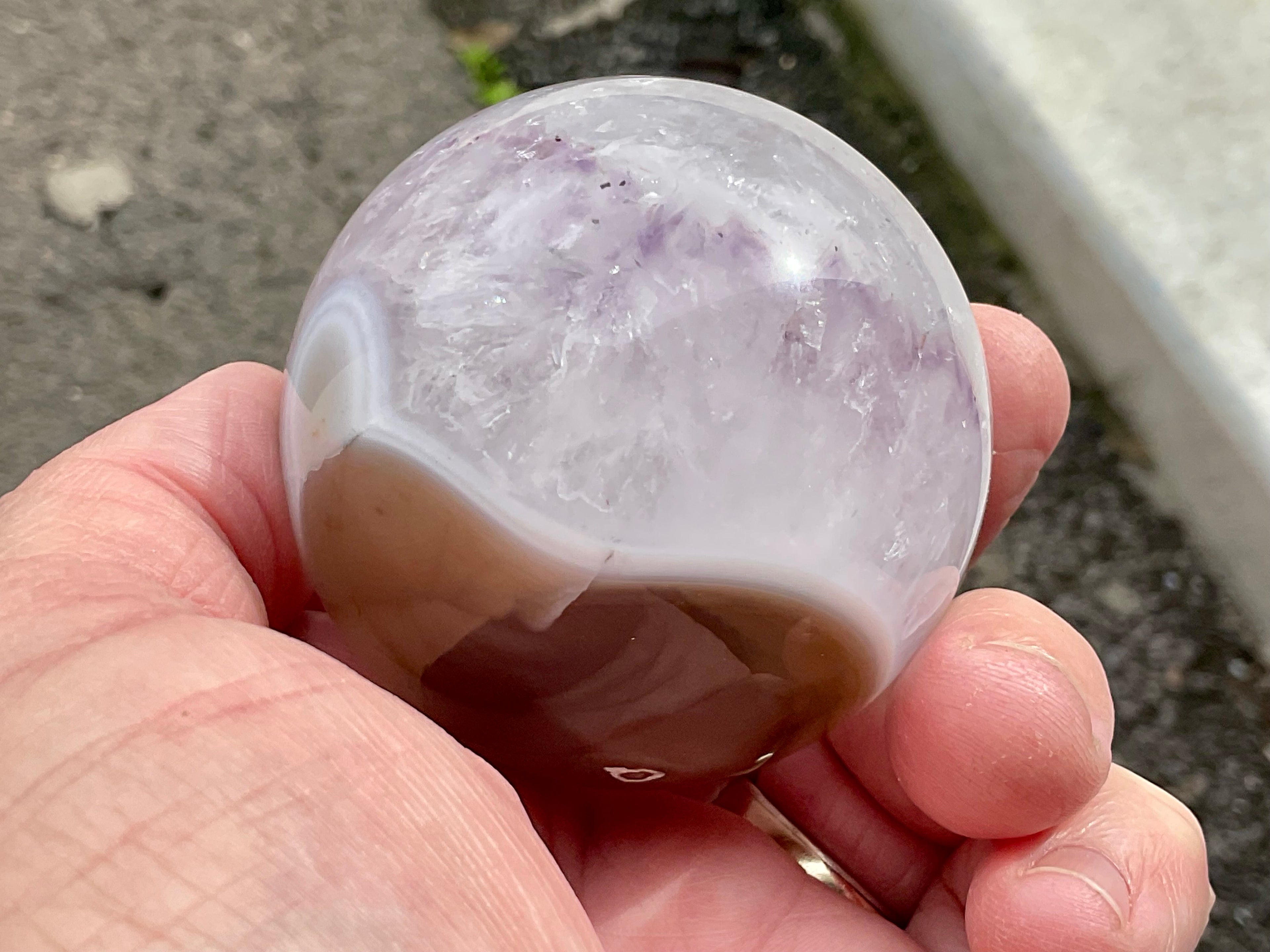 272g Amethyst/Agate Sphere A