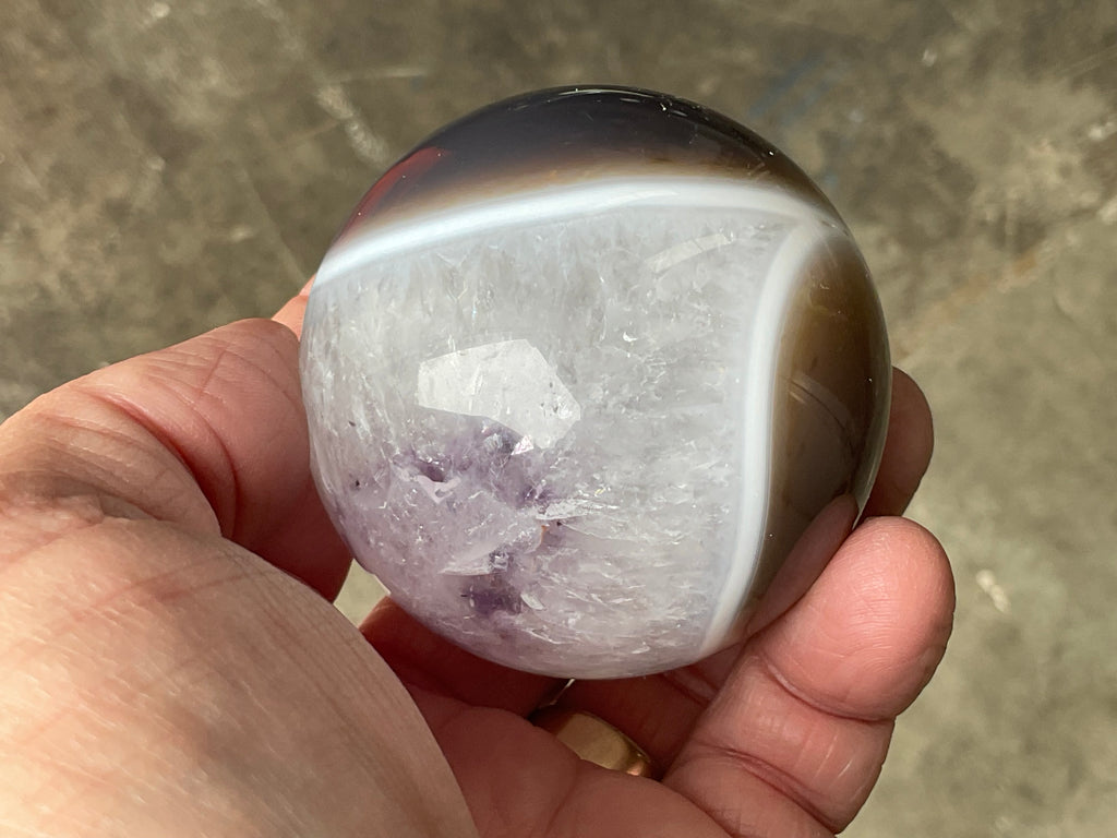 296g Amethyst Agate Sphere B