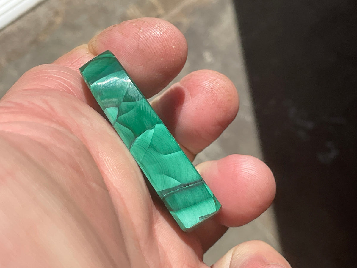 48g Polished Malachite Heart 4C