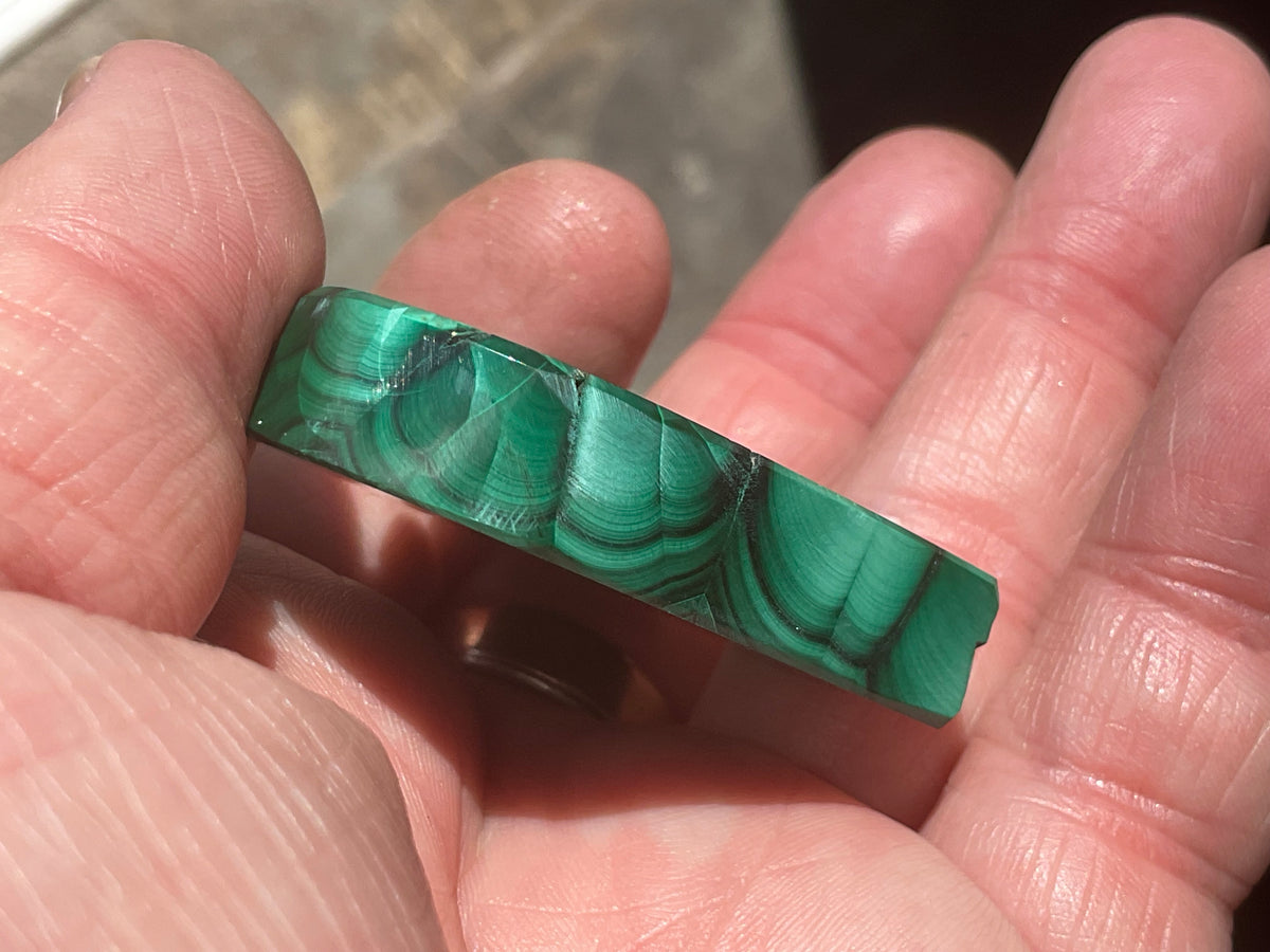 48g Polished Malachite Heart 4C