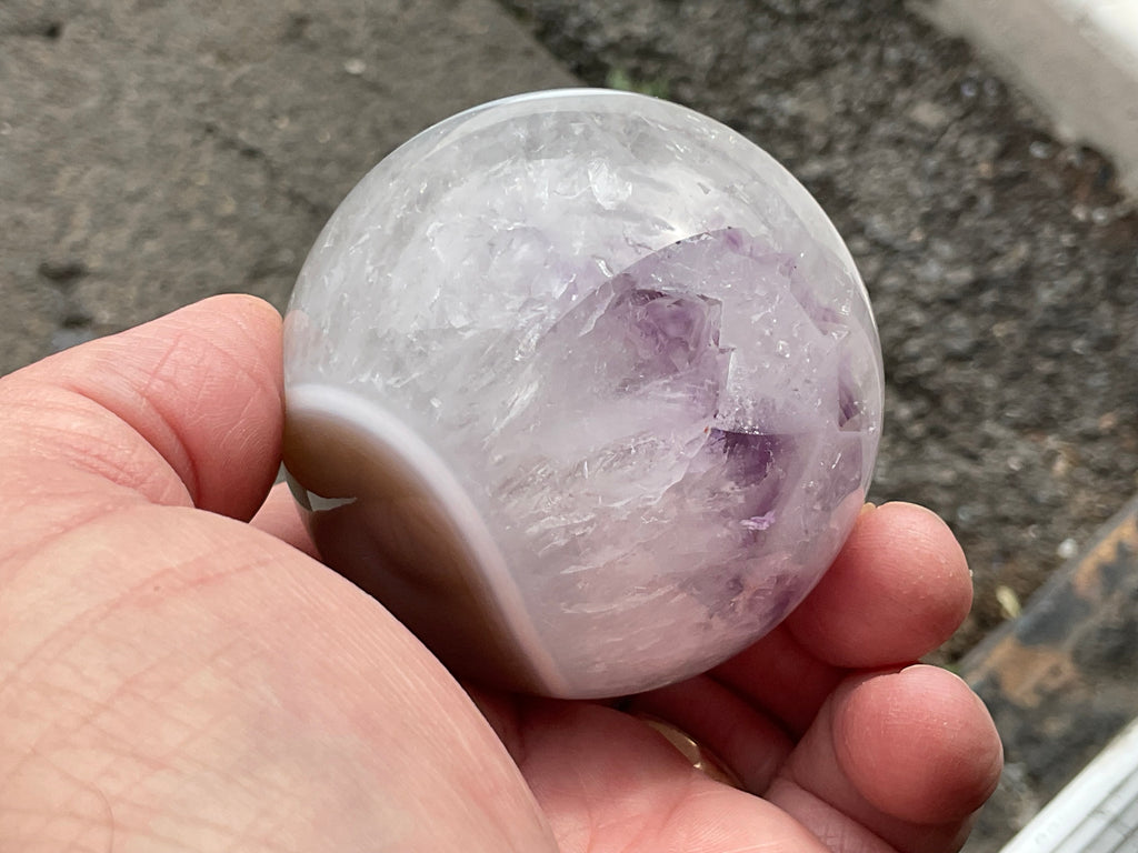 296g Amethyst Agate Sphere B