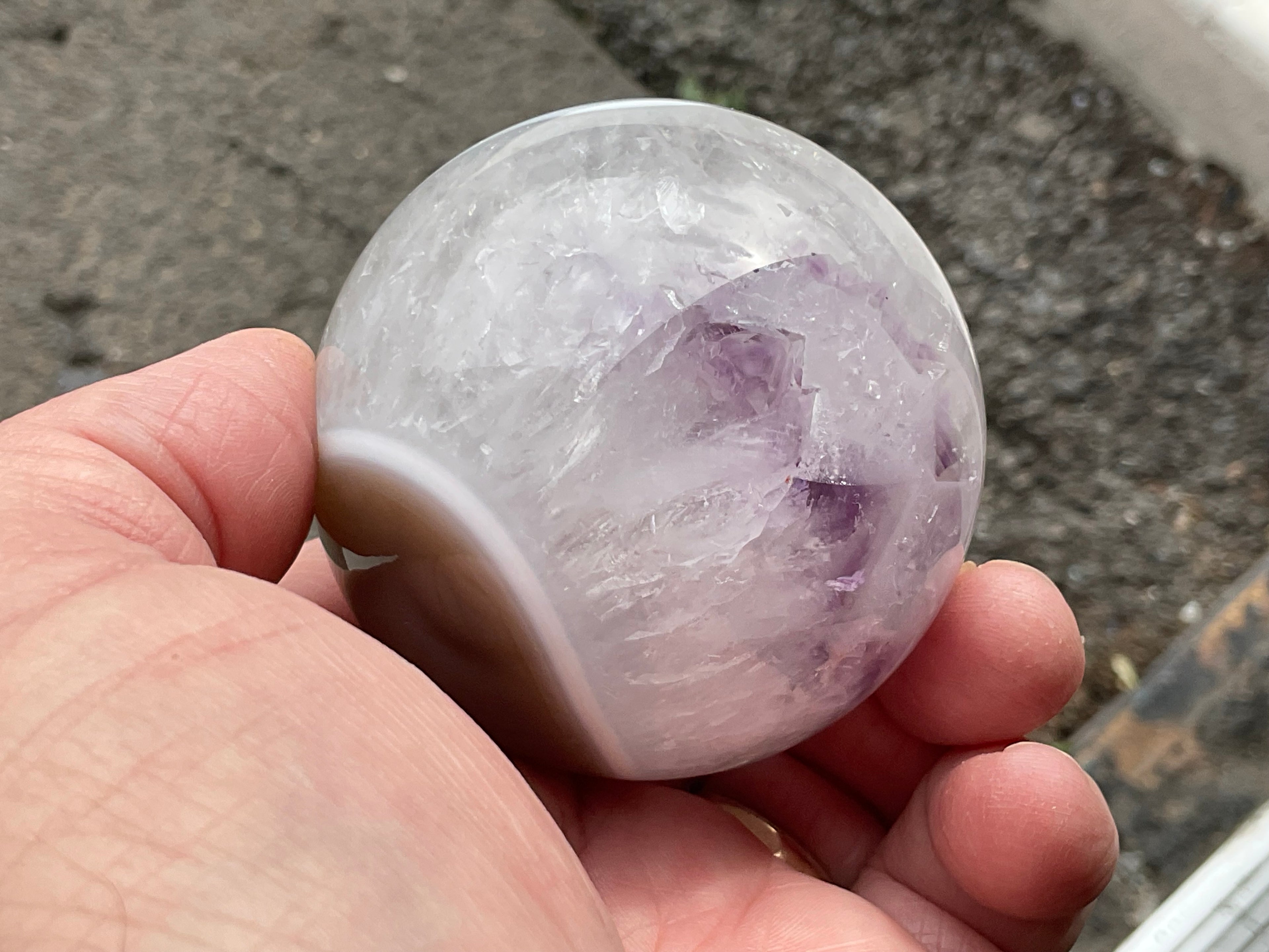 296g Amethyst Agate Sphere B