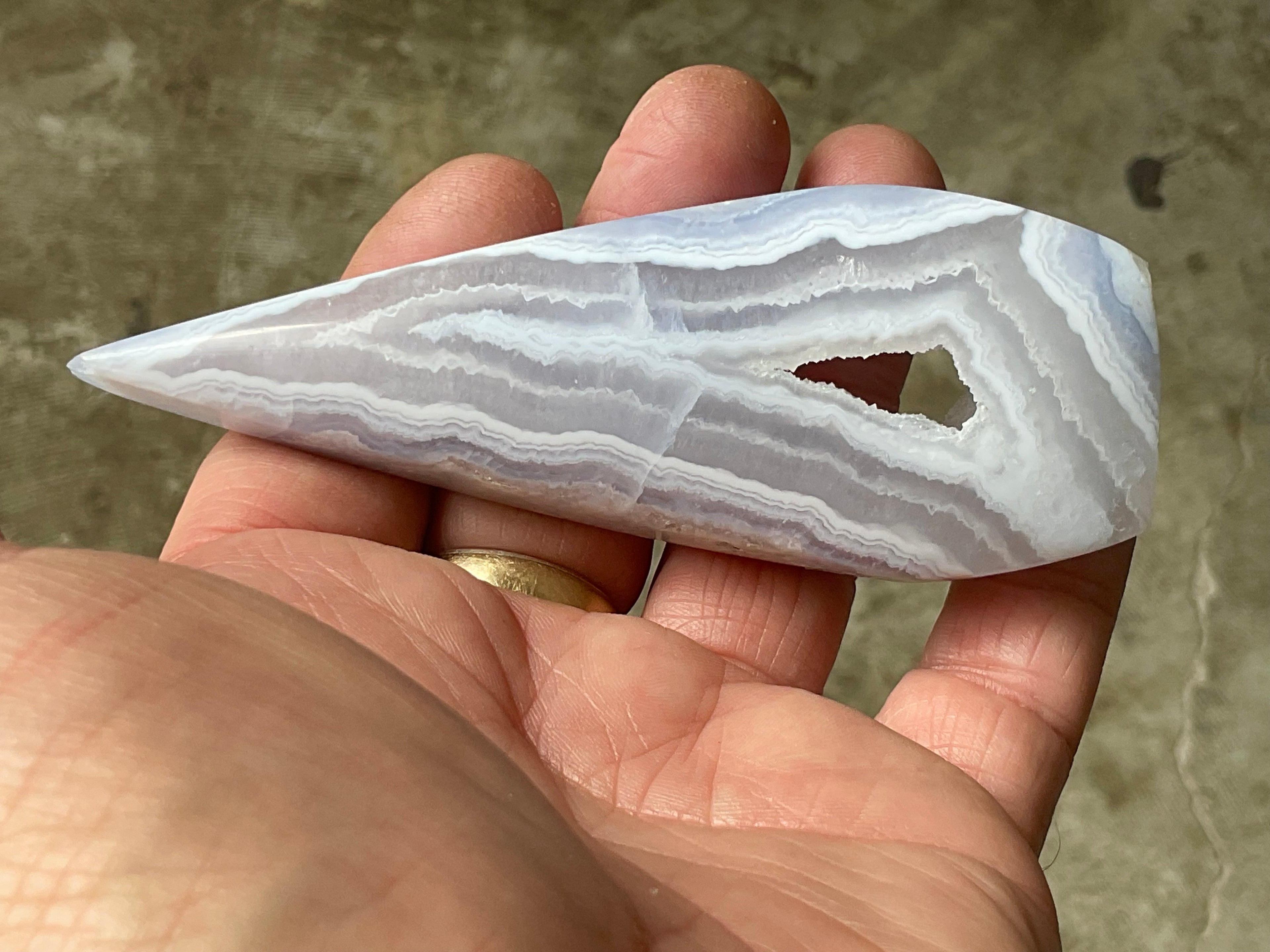 106g Blue Lace Agate Freeform 3C
