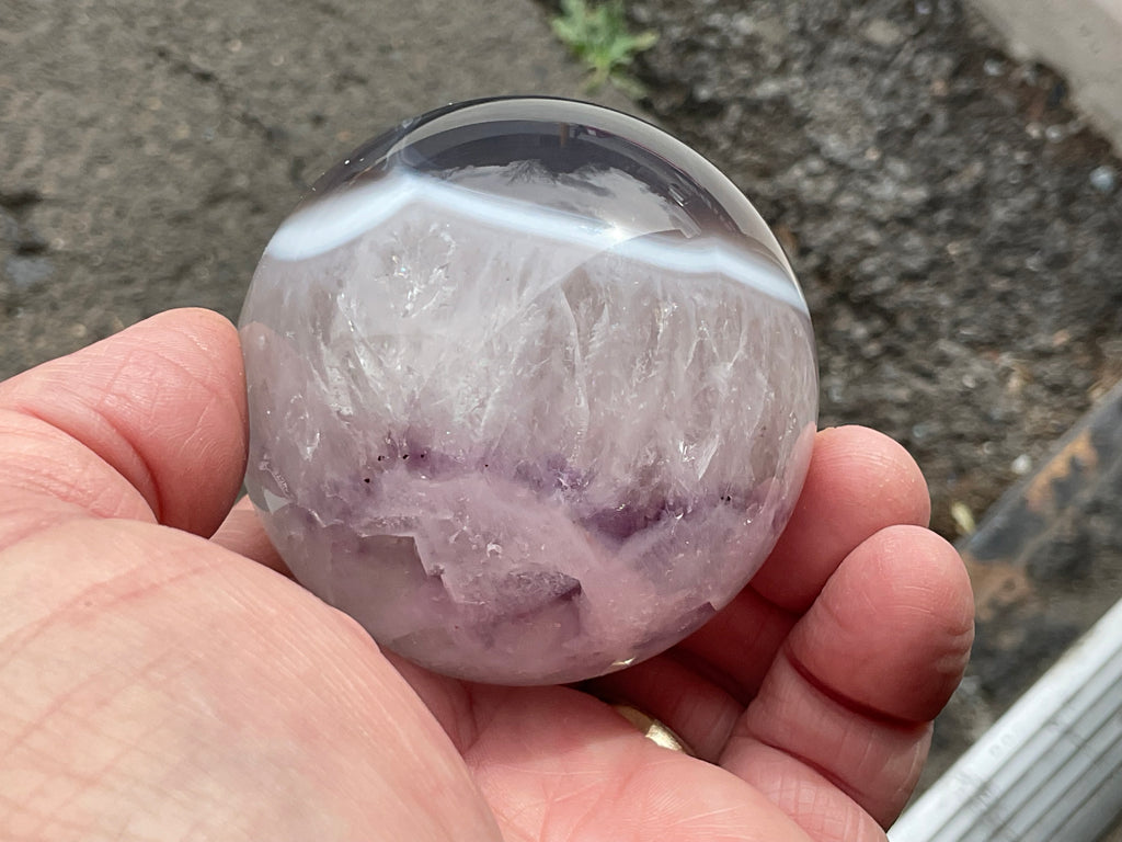 296g Amethyst Agate Sphere B