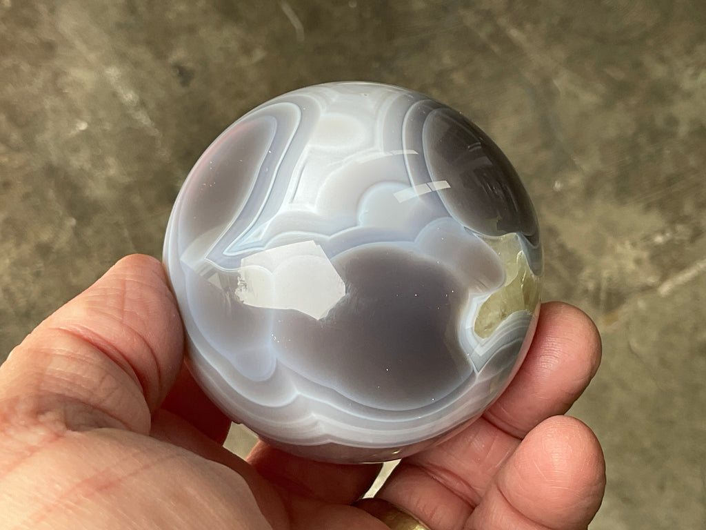 372g Amethyst Agate Sphere C