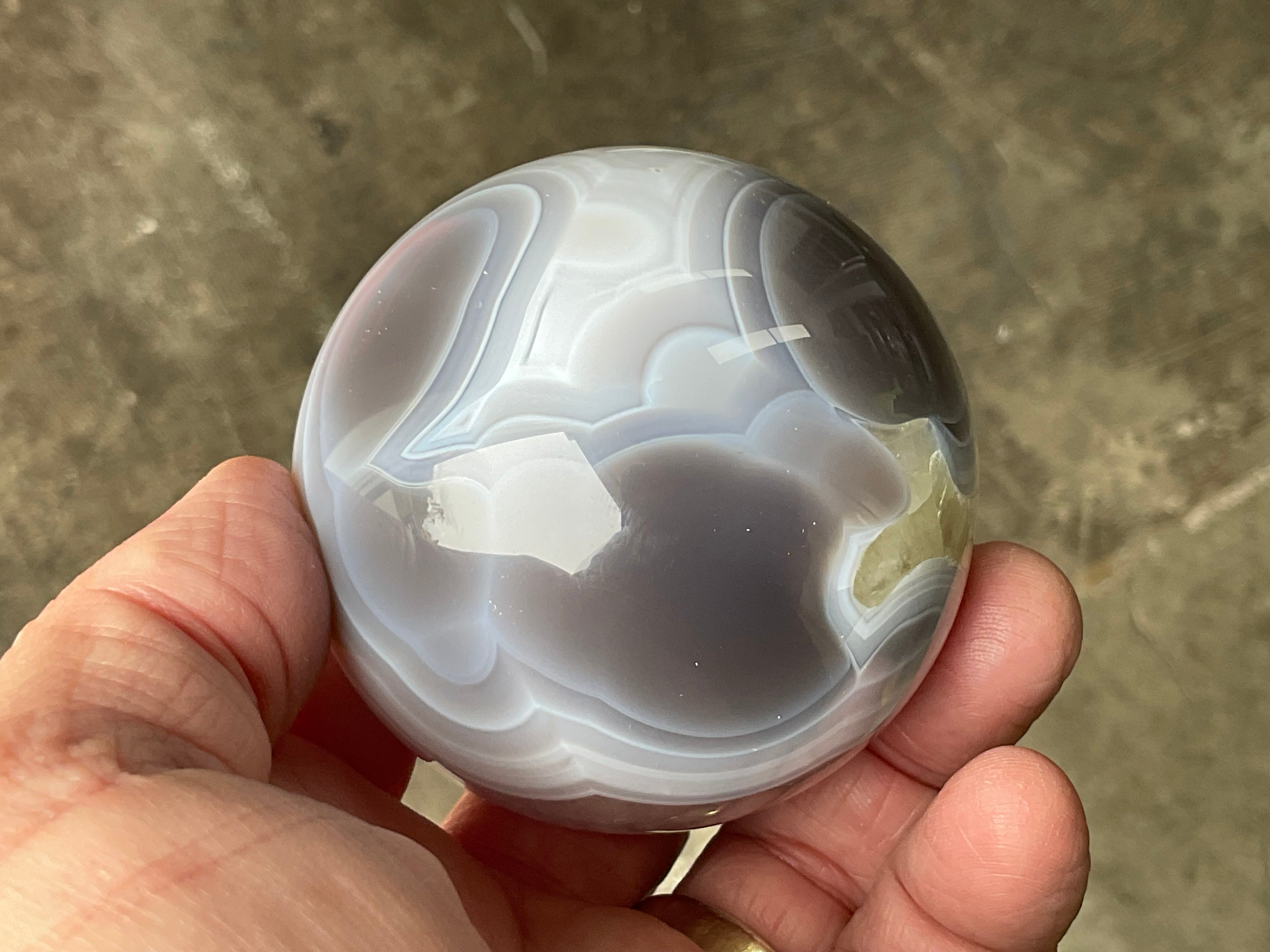 372g Amethyst Agate Sphere C