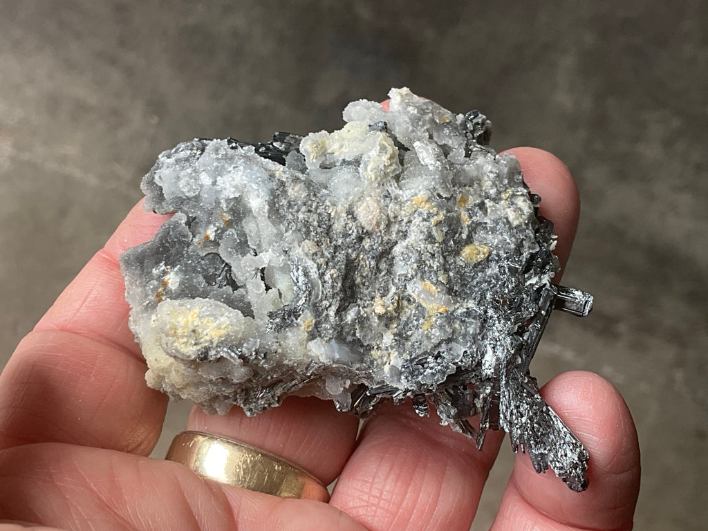 74g Stibnite in Quartz Specimen 1A