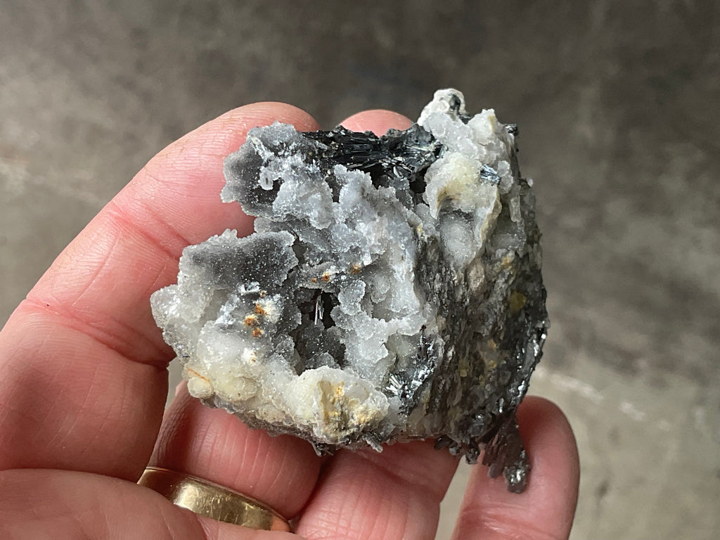 74g Stibnite in Quartz Specimen 1A