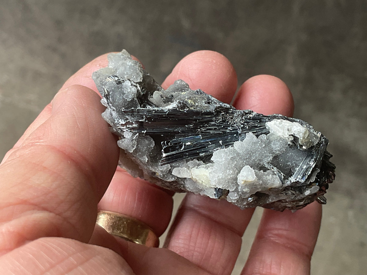 74g Stibnite in Quartz Specimen 1A