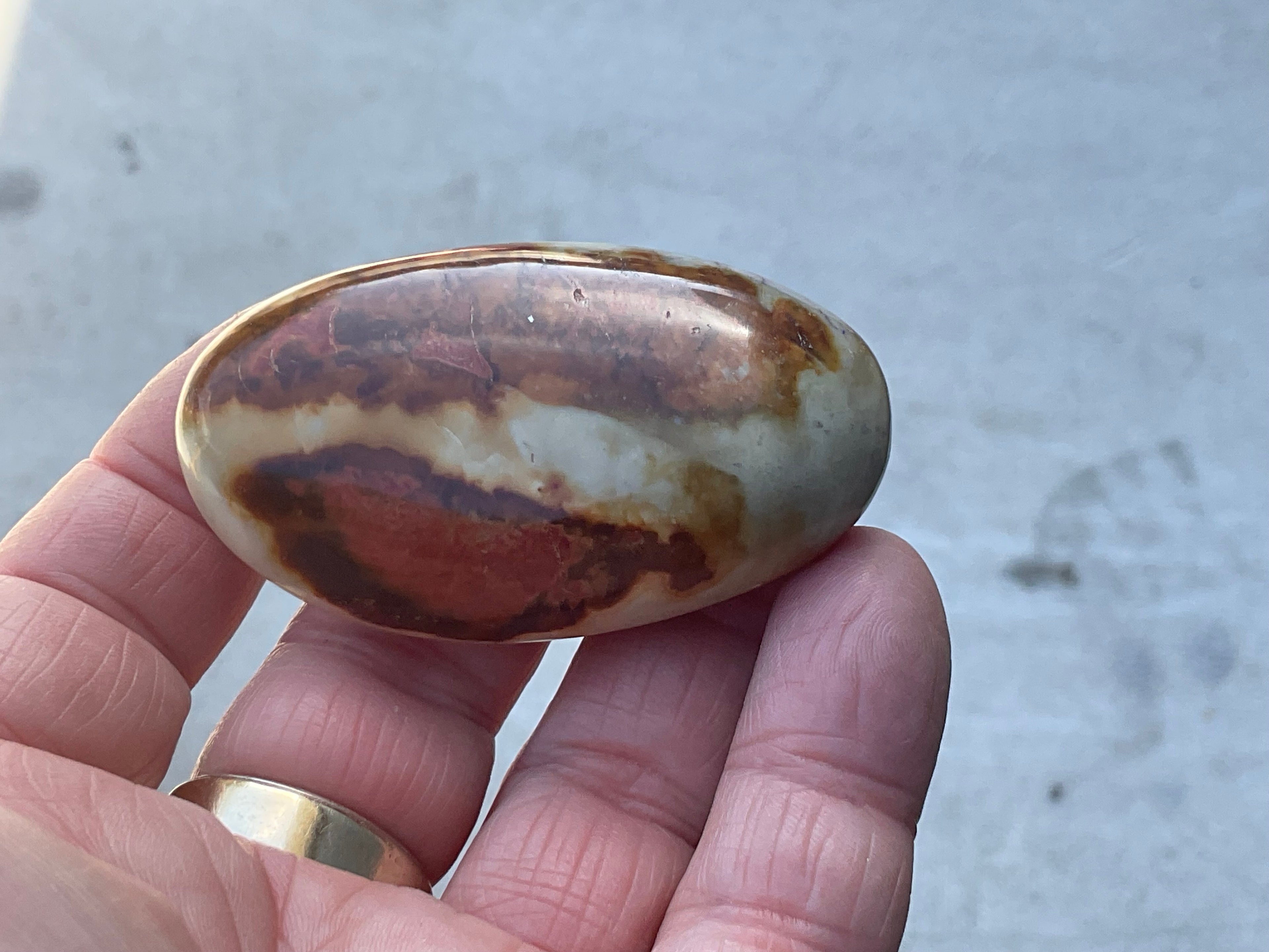 55g Polychrome Jasper Palmstone 5D