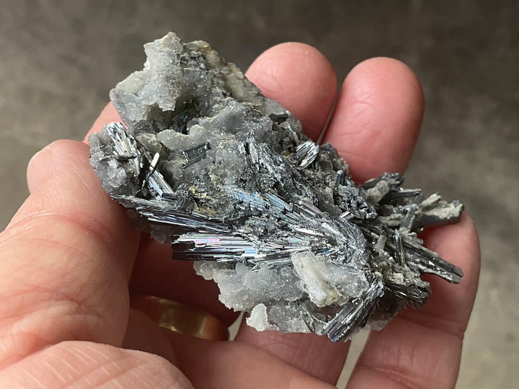 74g Stibnite in Quartz Specimen 1A