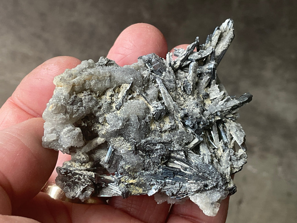 74g Stibnite in Quartz Specimen 1A