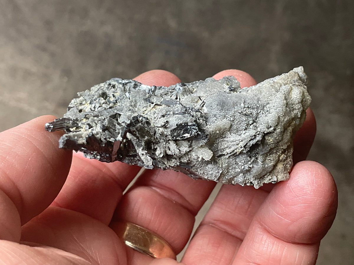 74g Stibnite in Quartz Specimen 1A