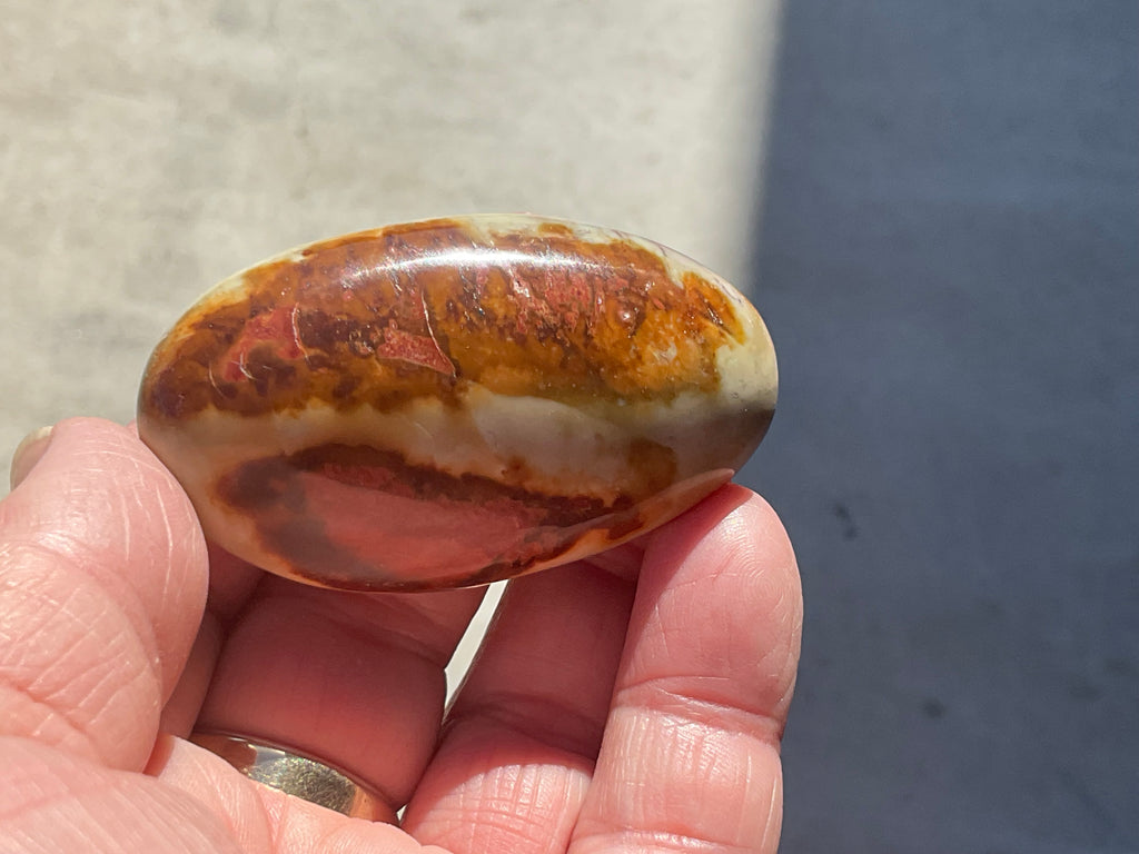 55g Polychrome Jasper Palmstone 5D