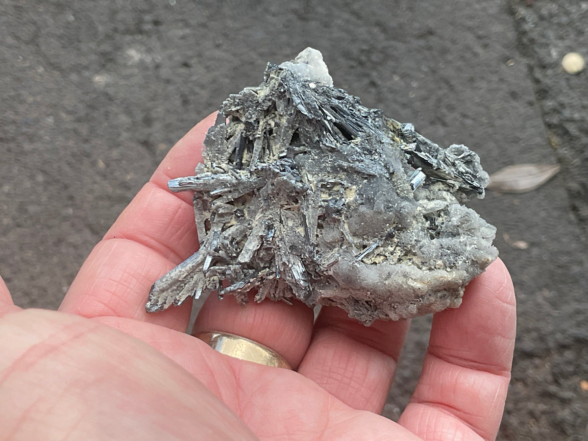 74g Stibnite in Quartz Specimen 1A