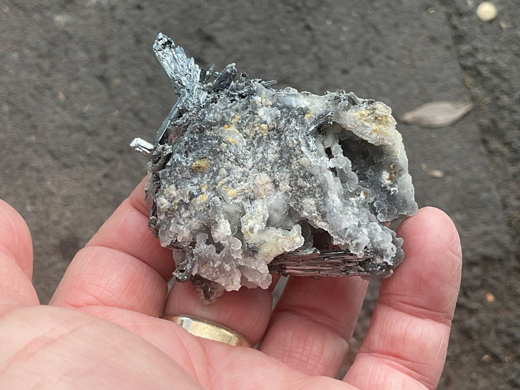 74g Stibnite in Quartz Specimen 1A