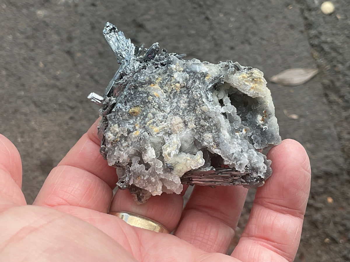 74g Stibnite in Quartz Specimen 1A