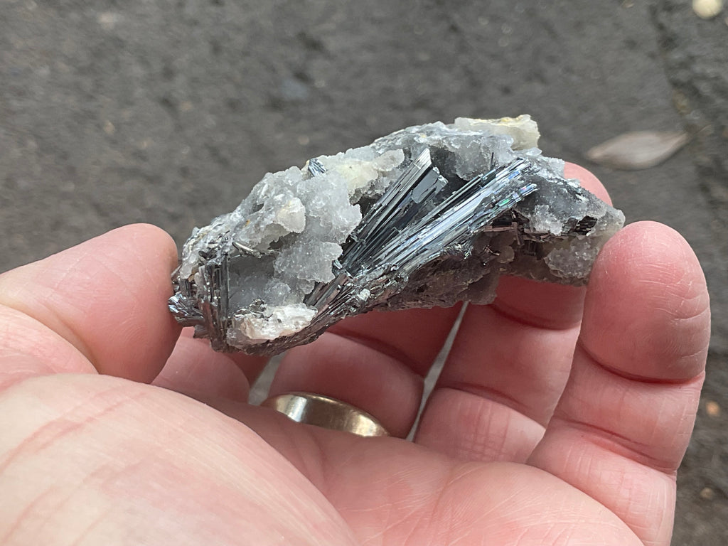 74g Stibnite in Quartz Specimen 1A