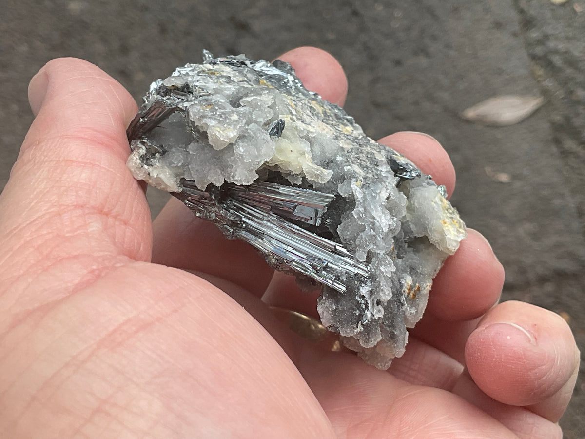 74g Stibnite in Quartz Specimen 1A