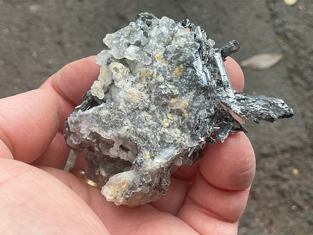 74g Stibnite in Quartz Specimen 1A