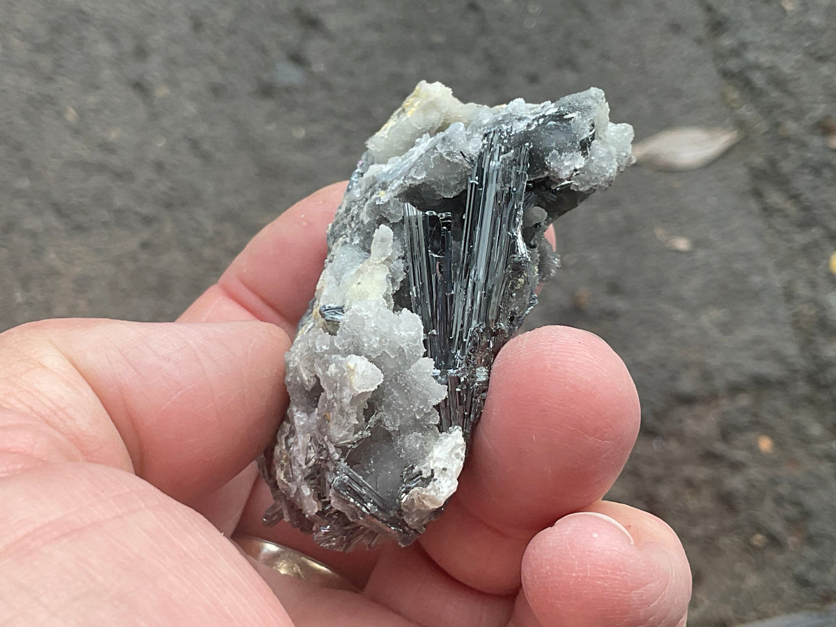 74g Stibnite in Quartz Specimen 1A
